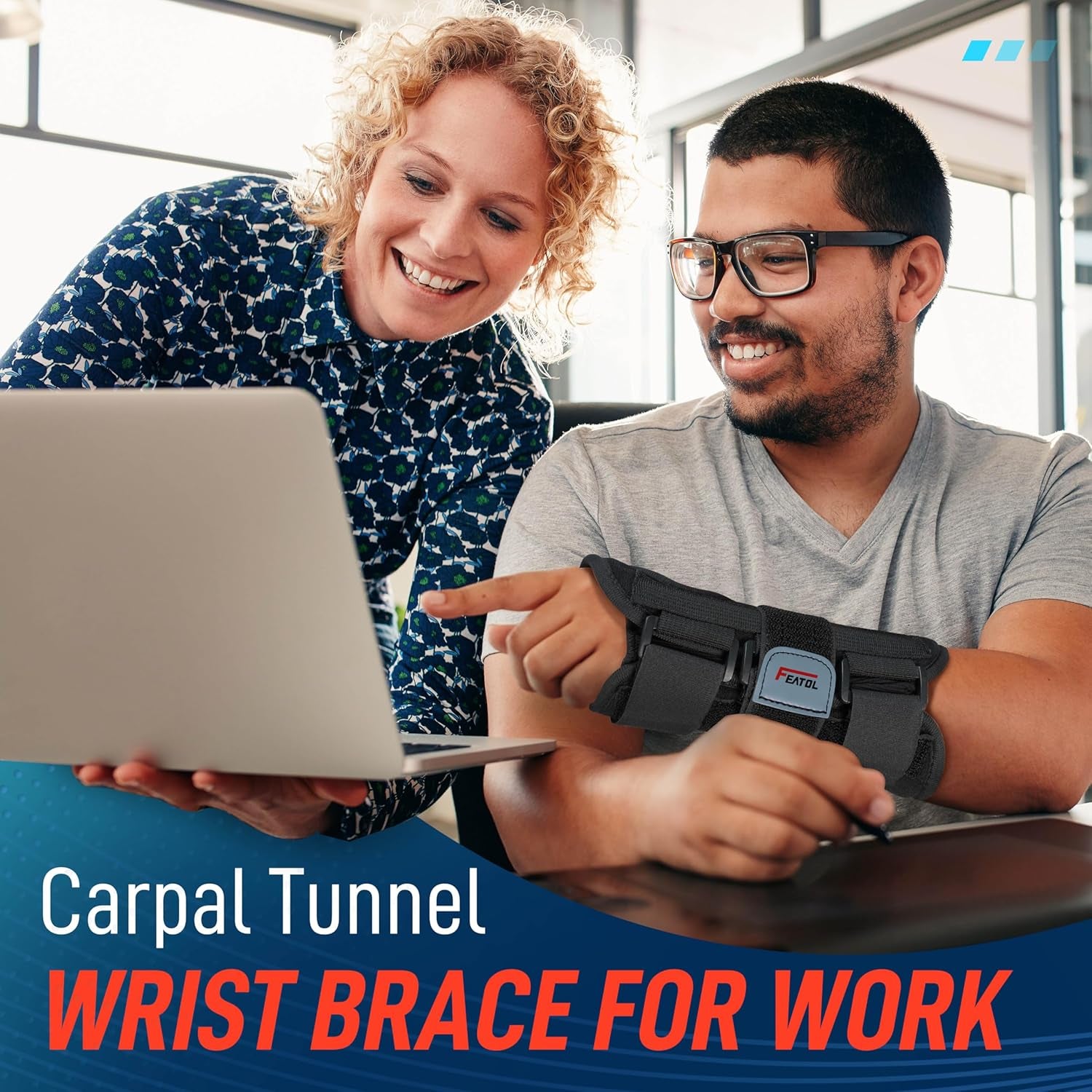 Wrist Brace Carpal Tunnel, Night Support Brace with Wrist Splint, Adjustable Straps, Hot/Ice Pack for Women and Men, Right Hand, Large/X-Large, Tendinitis, Arthritis, Pain Relief