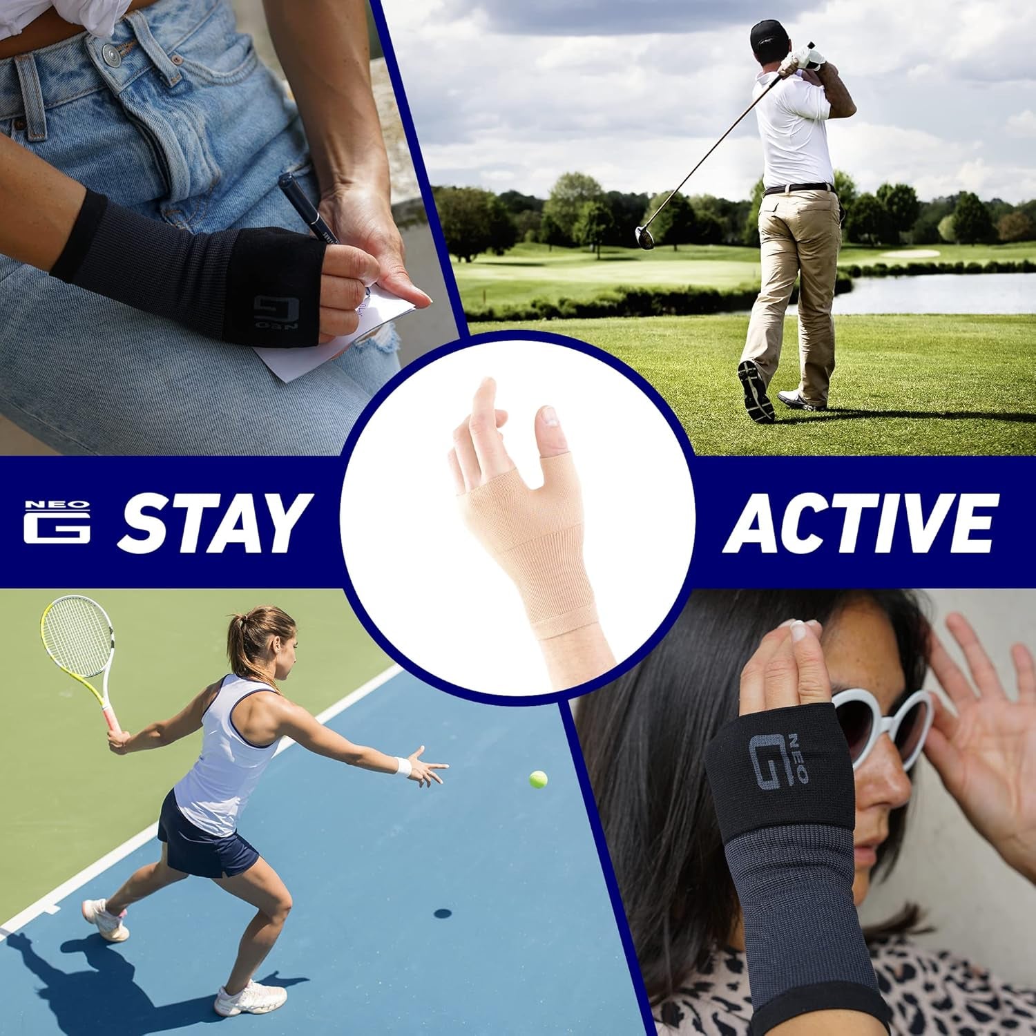 Wrist and Thumb Support for Arthritis, Joint Pain, Tendonitis, Sprain - Wrist Brace Wrist Compression Hand Support - M - Beige