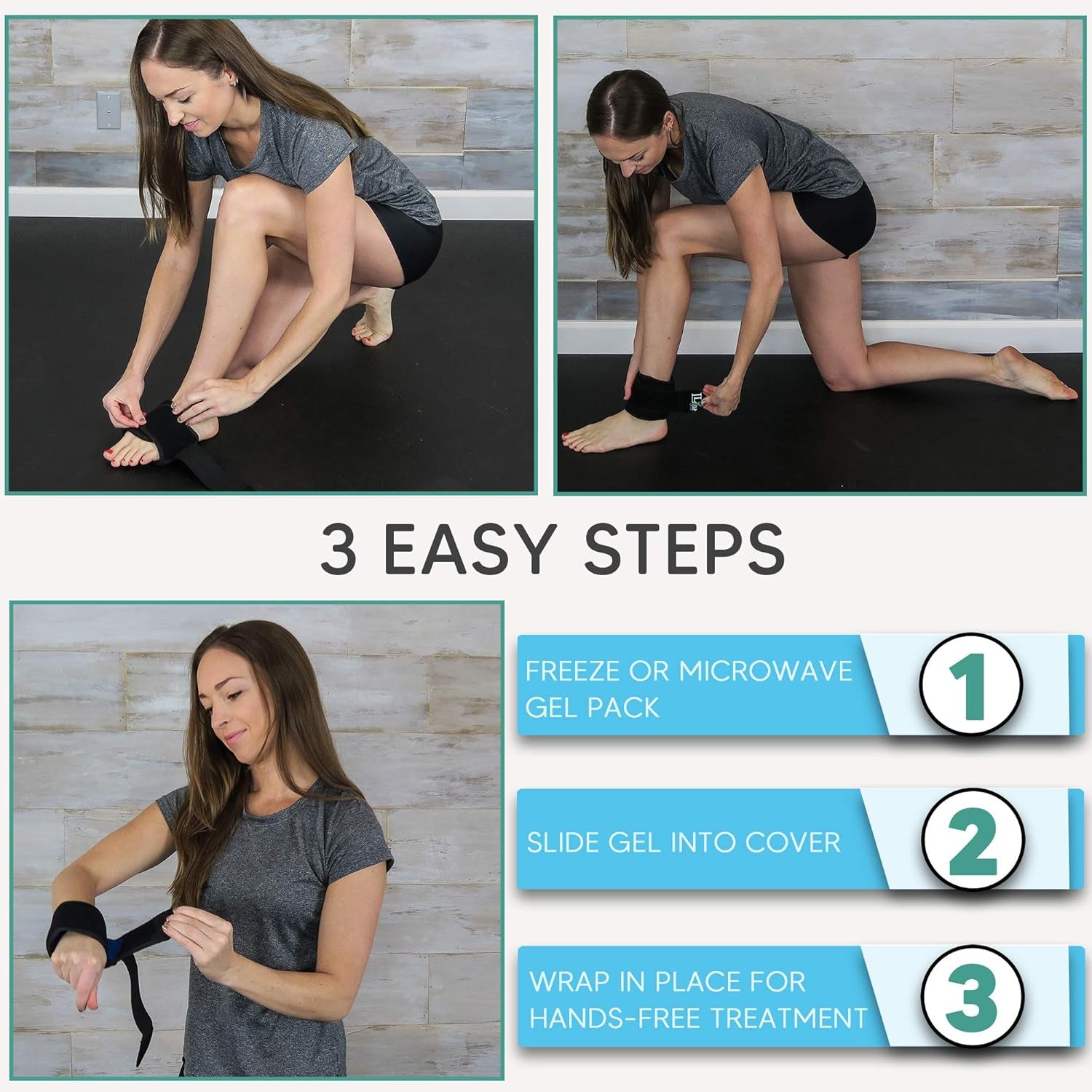 3" X 5" Extra Small Mini Hot and Cold Therapy Compress Gel Wrap Plantar Fasciitis