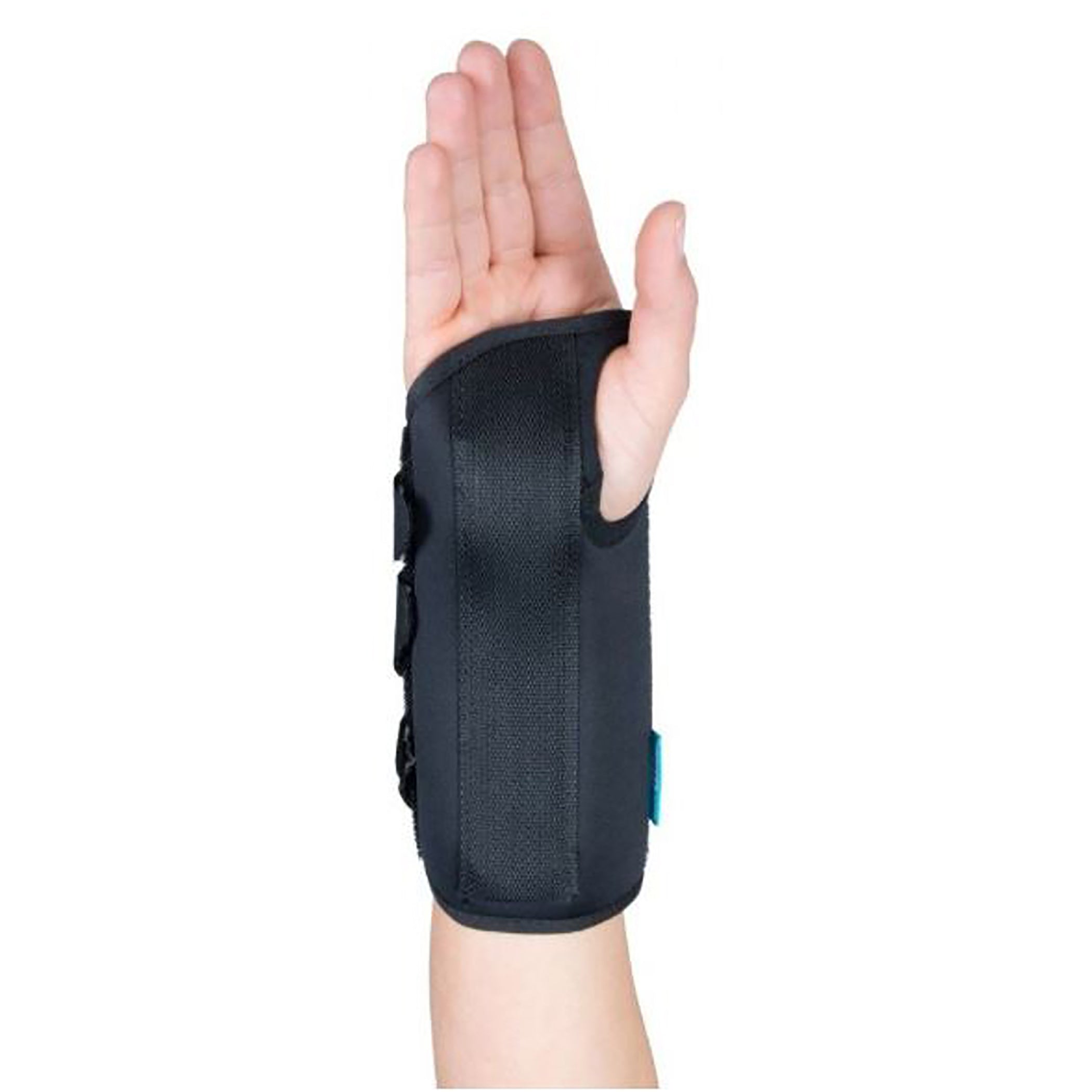 Formfit Black Aluminum / Cotton / Polyester Hook and Loop Strap Wrist Brace for Left Hand 317083