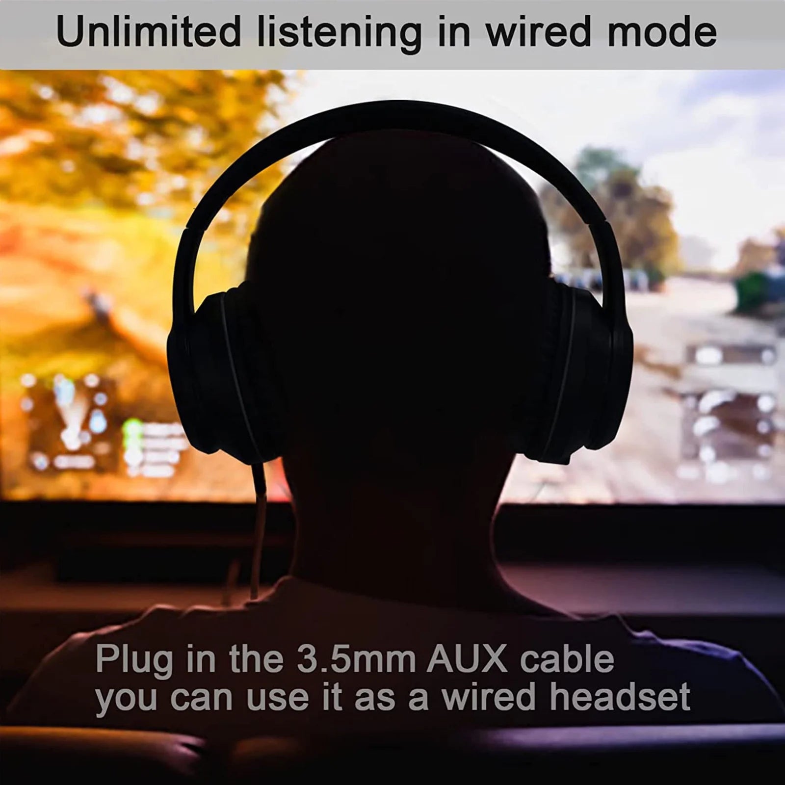 Noise Cancelling Headphones, Bluetooth over Ear Headphones, Wireless Foldable Stereo Microphone, S31 - Black