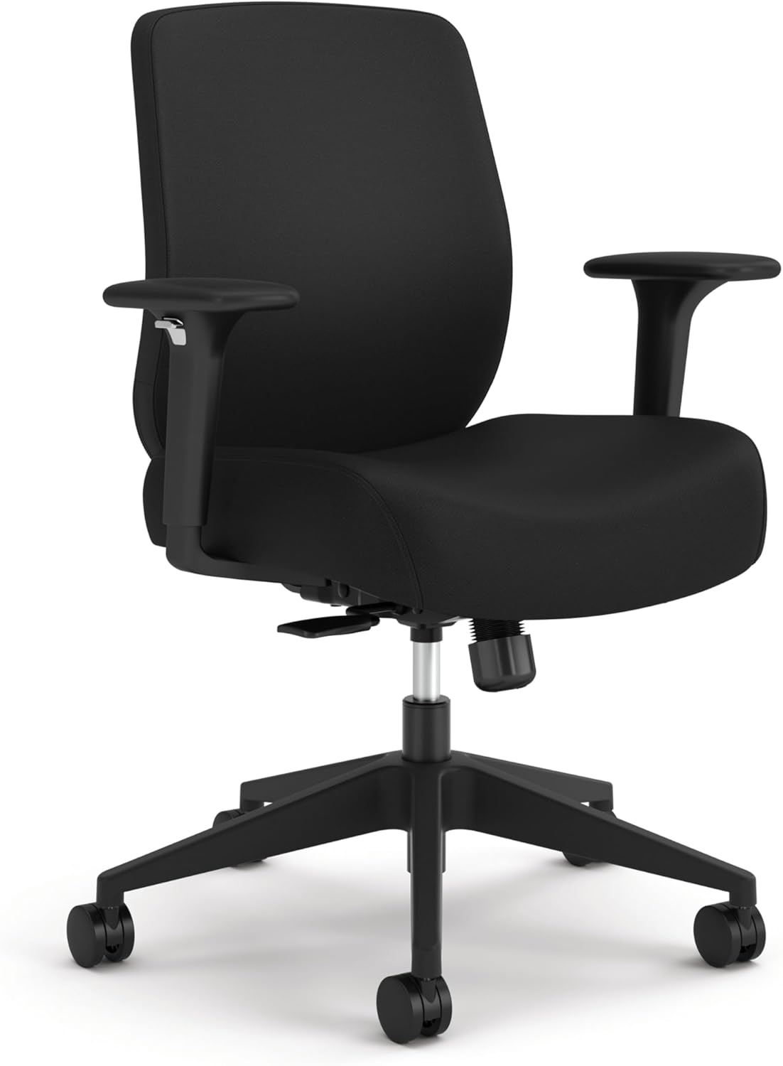 HON Altern Ergonomic Fabric Office Chair with Arms, Wheels, Foam Cushion Seat, Low Back Home Office Desk Chair Comfy, Height Adjustable Arms, Synchro-Tilt
