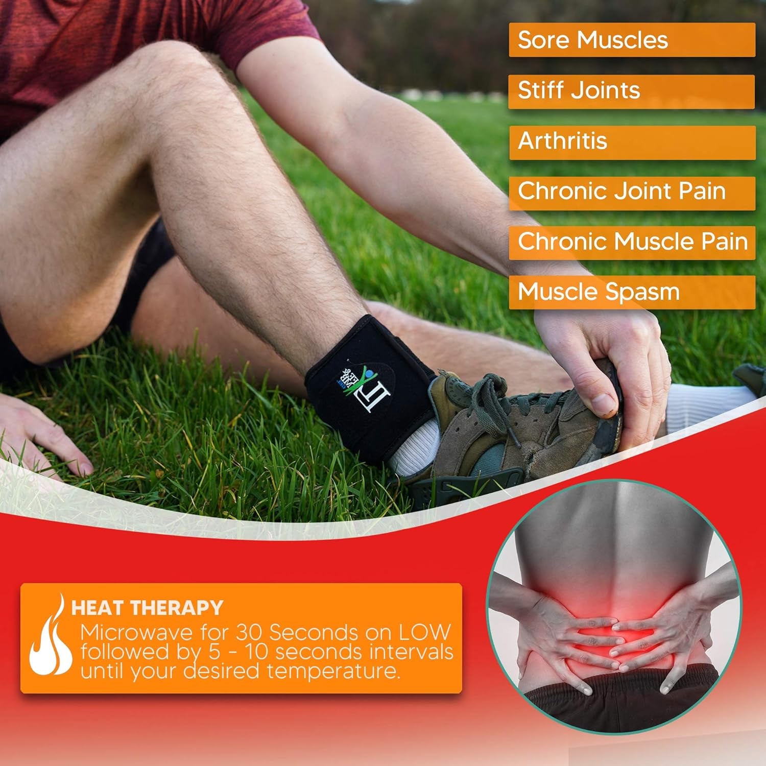 3" X 5" Extra Small Mini Hot and Cold Therapy Compress Gel Wrap Plantar Fasciitis