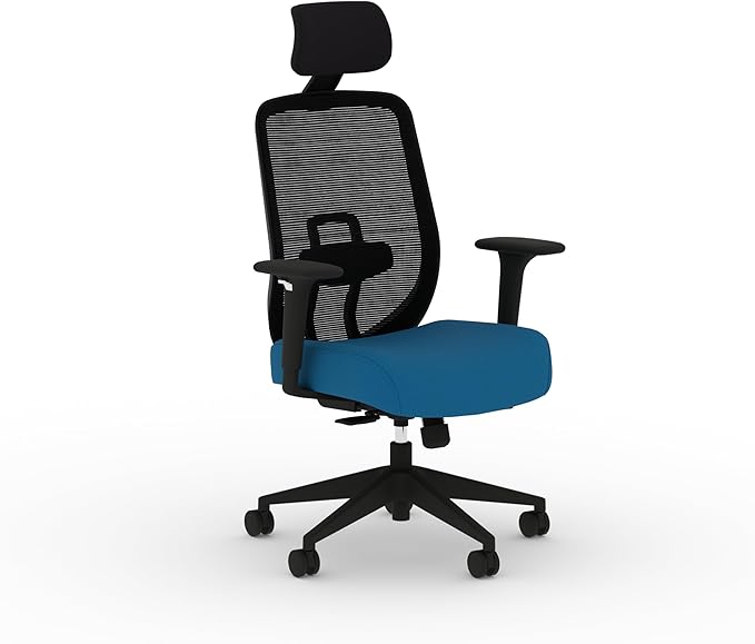 HON Altern Ergonomic Office Chair with Headrest, Arms, Wheels, Foam Cushion Seat, Mid Back Home Office Desk Chair Comfy, Height Adjustable Arms, Synchro-Tilt