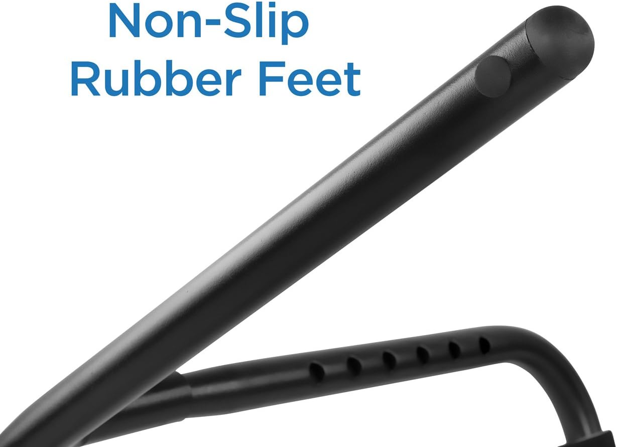 Mount-It! Height Adjustable Foot Rest for Standing and Sitting, Freestanding Under The Desk Footrest with Handle and Six Height Settings, Anti-Slip Padded Surface