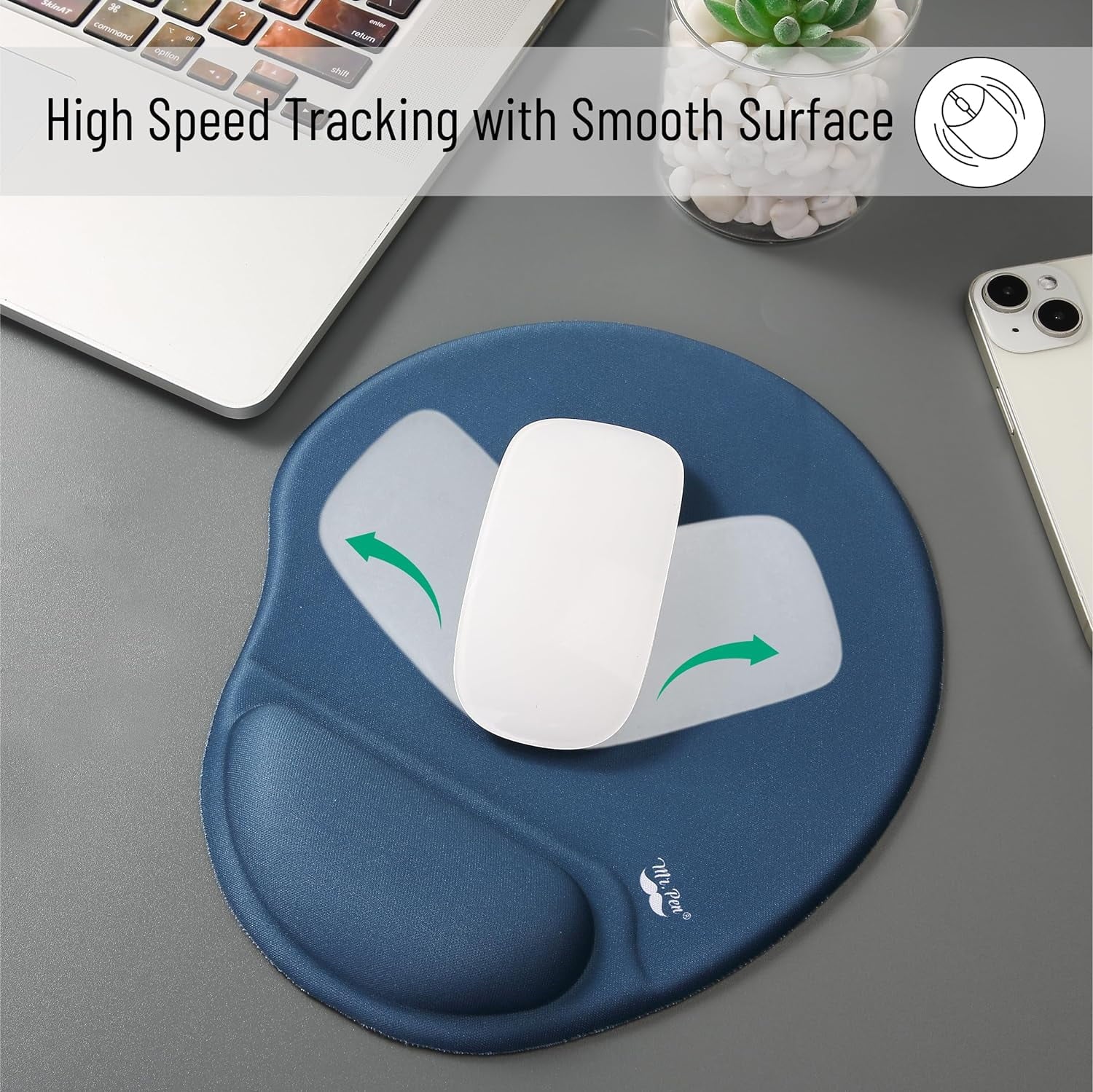 '- Mouse Pad with Wrist Support, Ergonomic Mouse Pad with Wrist Support, Mouse Pad Wrist Support