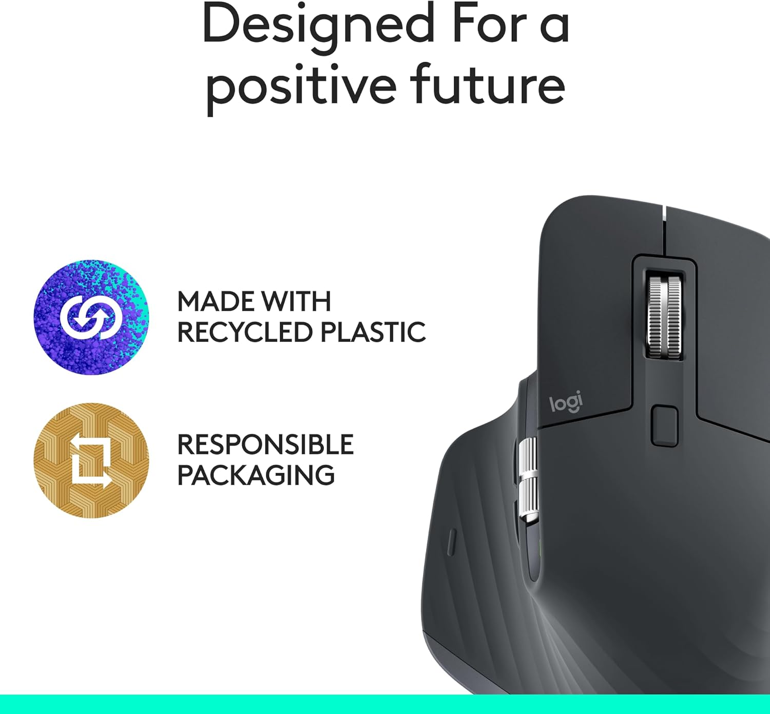 Logitech MX Master 3S Bluetooth Edition Wireless Mouse, No USB Receiver - Ultra-Fast Scrolling, Ergo, 8K DPI, Track on Glass, Quiet Clicks, Works with Apple Mac, Windows PC, Linux, Chrome