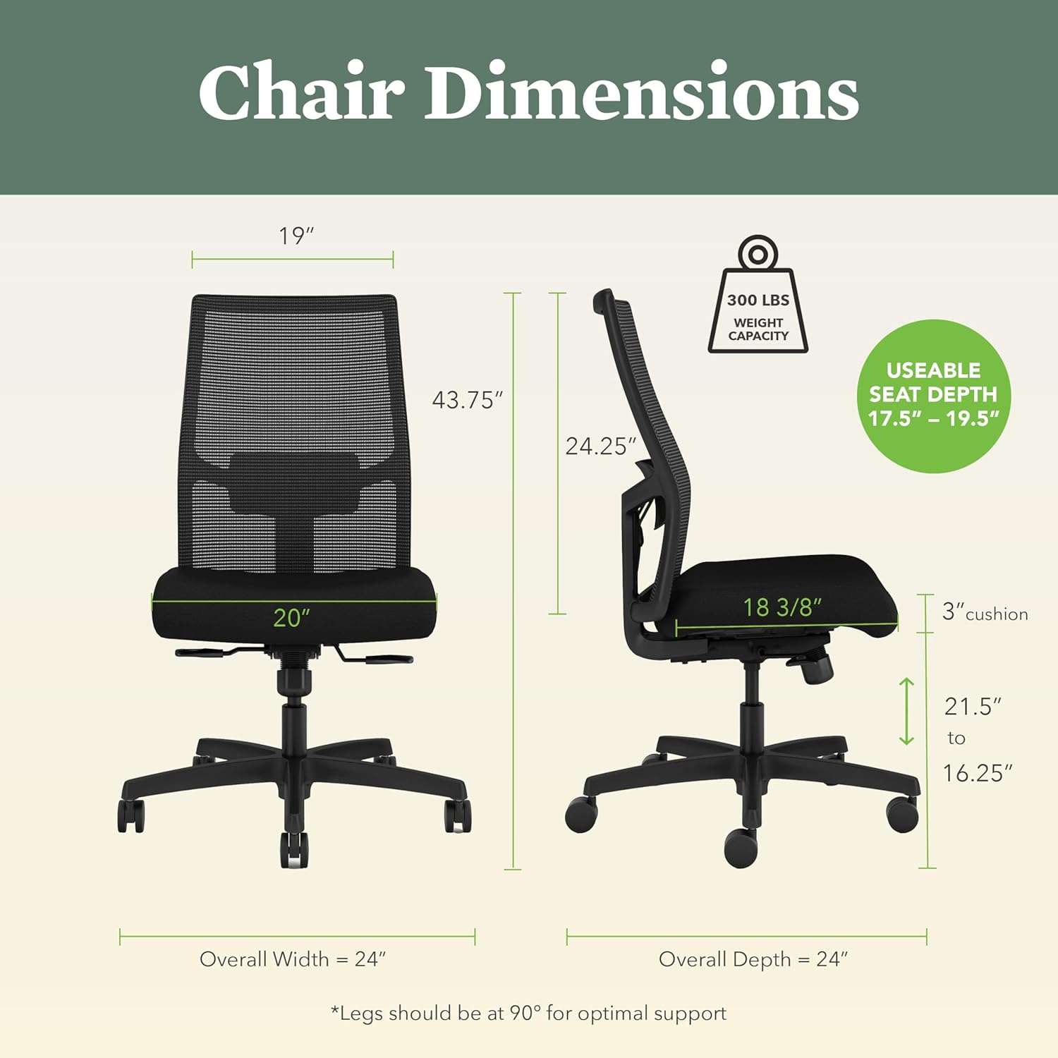 HON Ignition 2.0 Fabric Office Chair, Upholstered, Adjustable Arms, Advanced Synchro-Tilt Recline Executive Ergonomic Office Chair