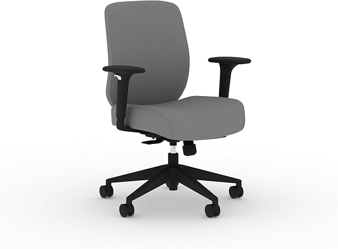 HON Altern Ergonomic Fabric Office Chair with Arms, Wheels, Foam Cushion Seat, Low Back Home Office Desk Chair Comfy, Height Adjustable Arms, Synchro-Tilt