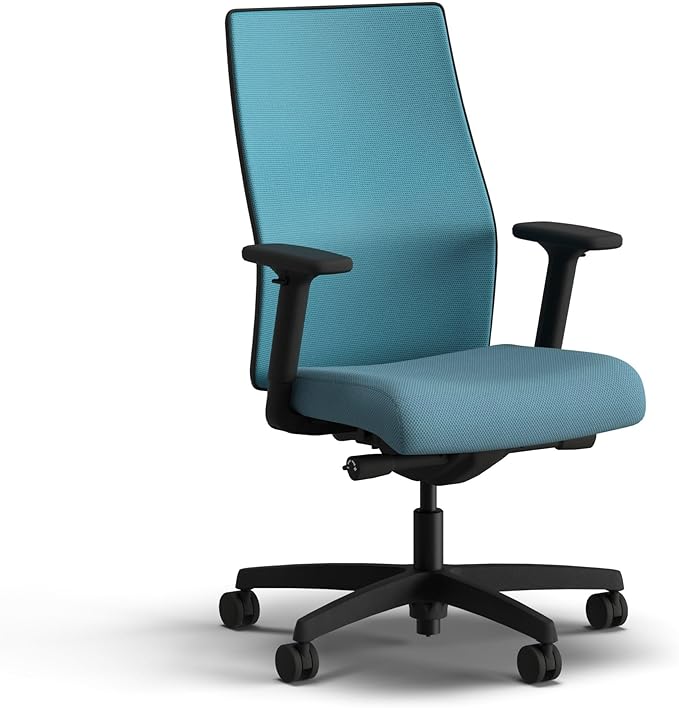 HON Ignition 2.0 Mid Back Task Chair, Standard Synchro-Tilt Control, Office Chair with Lumbar Support, Height and Width Adjustable Arms