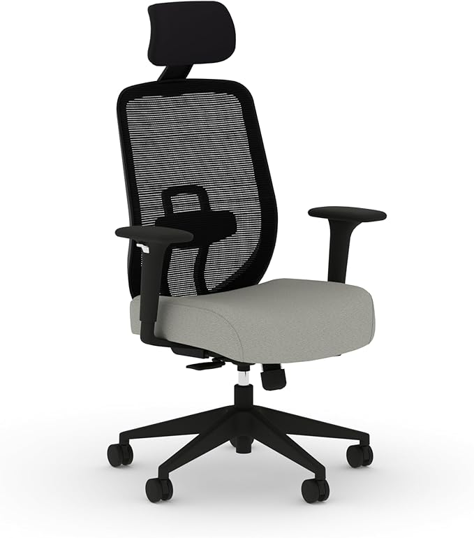 HON Altern Ergonomic Office Chair with Headrest, Arms, Wheels, Foam Cushion Seat, Mid Back Home Office Desk Chair Comfy, Height Adjustable Arms, Synchro-Tilt