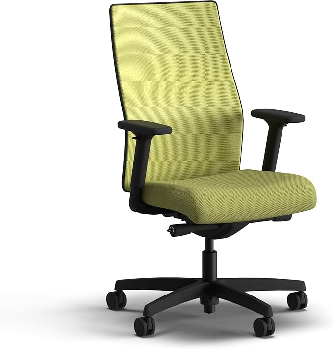 HON Ignition 2.0 Mid Back Task Chair, Standard Synchro-Tilt Control, Office Chair with Lumbar Support, Height and Width Adjustable Arms