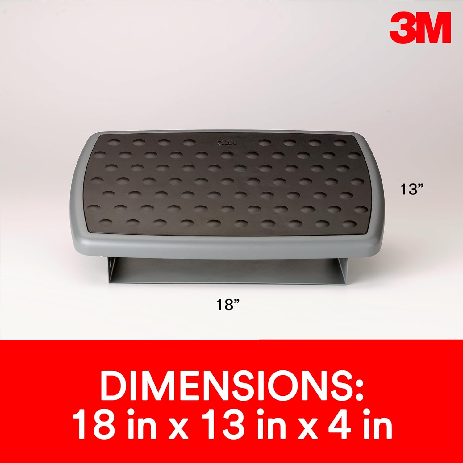 3M Adjustable Foot Rest, 18 Inch Wide Non-skid Platform (FR330)