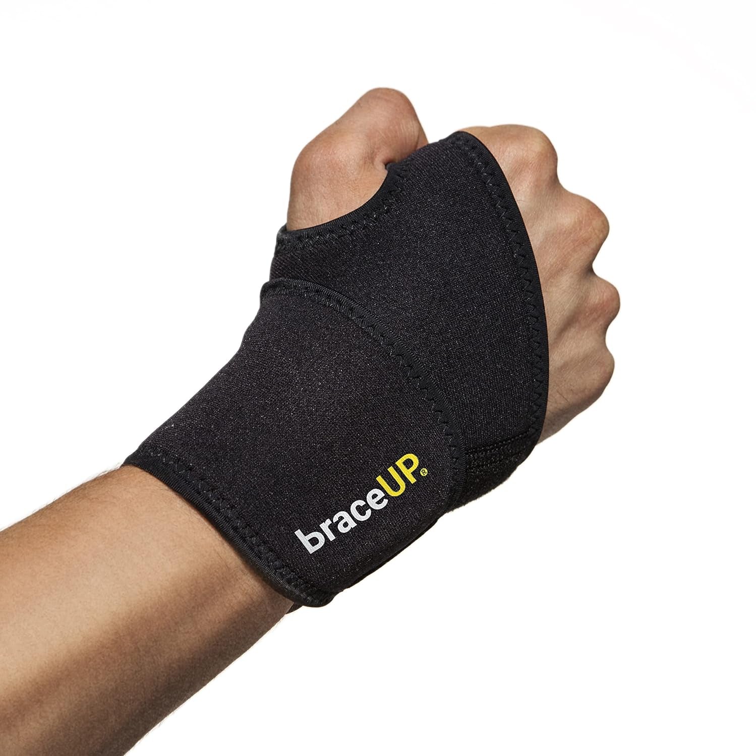 Adjustable Wrist Wrap for Men and Women - Workouts Wrist Band, Carpal Tunnel Compression Wrist Brace, Tendonitis Wrist Splint, Left Right Hand One Size Adjustable (Black)
