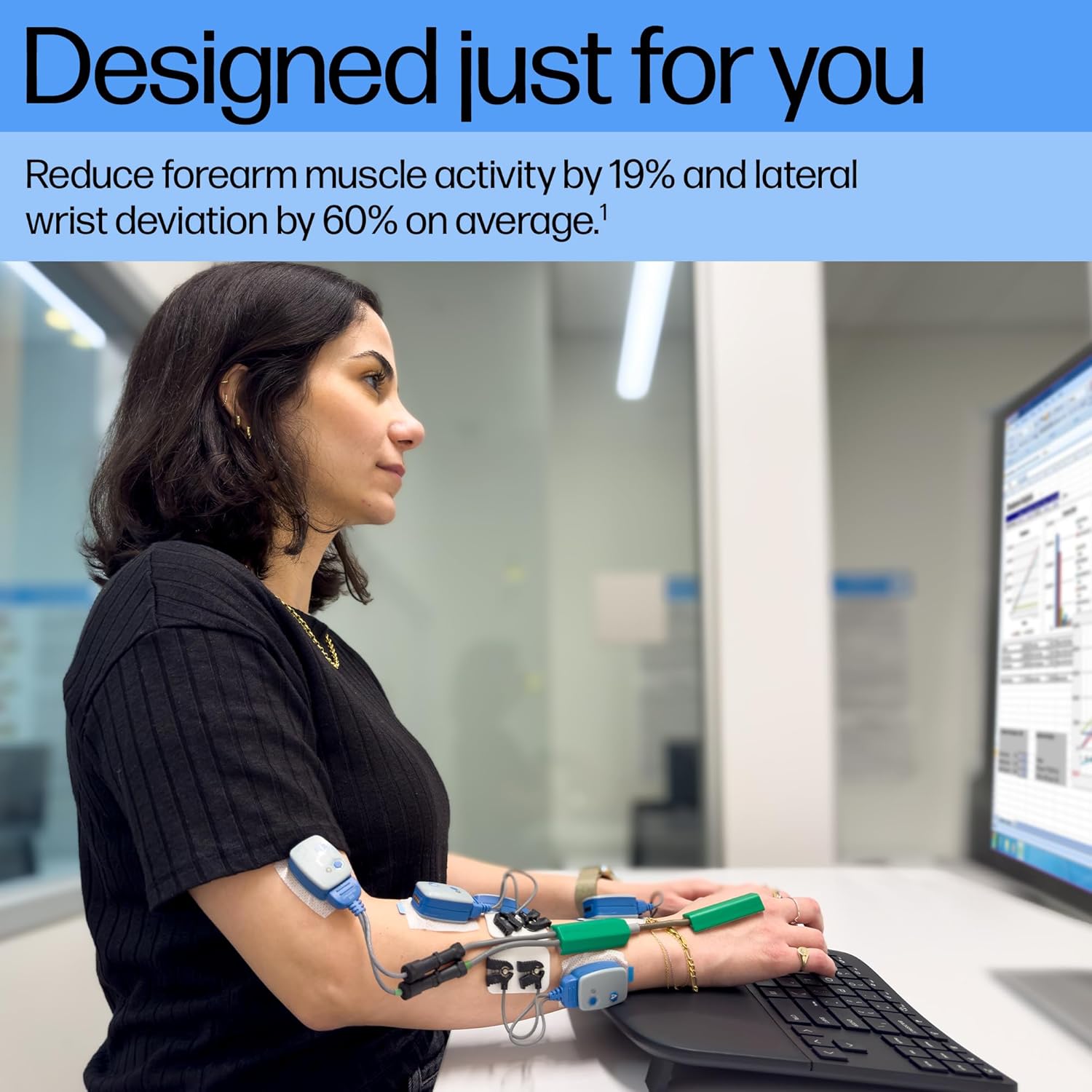 HP 960 Ergonomic Wireless Keyboard with Detached Keypad