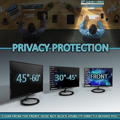 Privacy Screen Filter for 22" Desktop Monitor - 18.7" W x 11.7" H Screen Protector