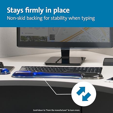Kensington Duo Gel Keyboard Wrist Rest - Blue (K62397AM)