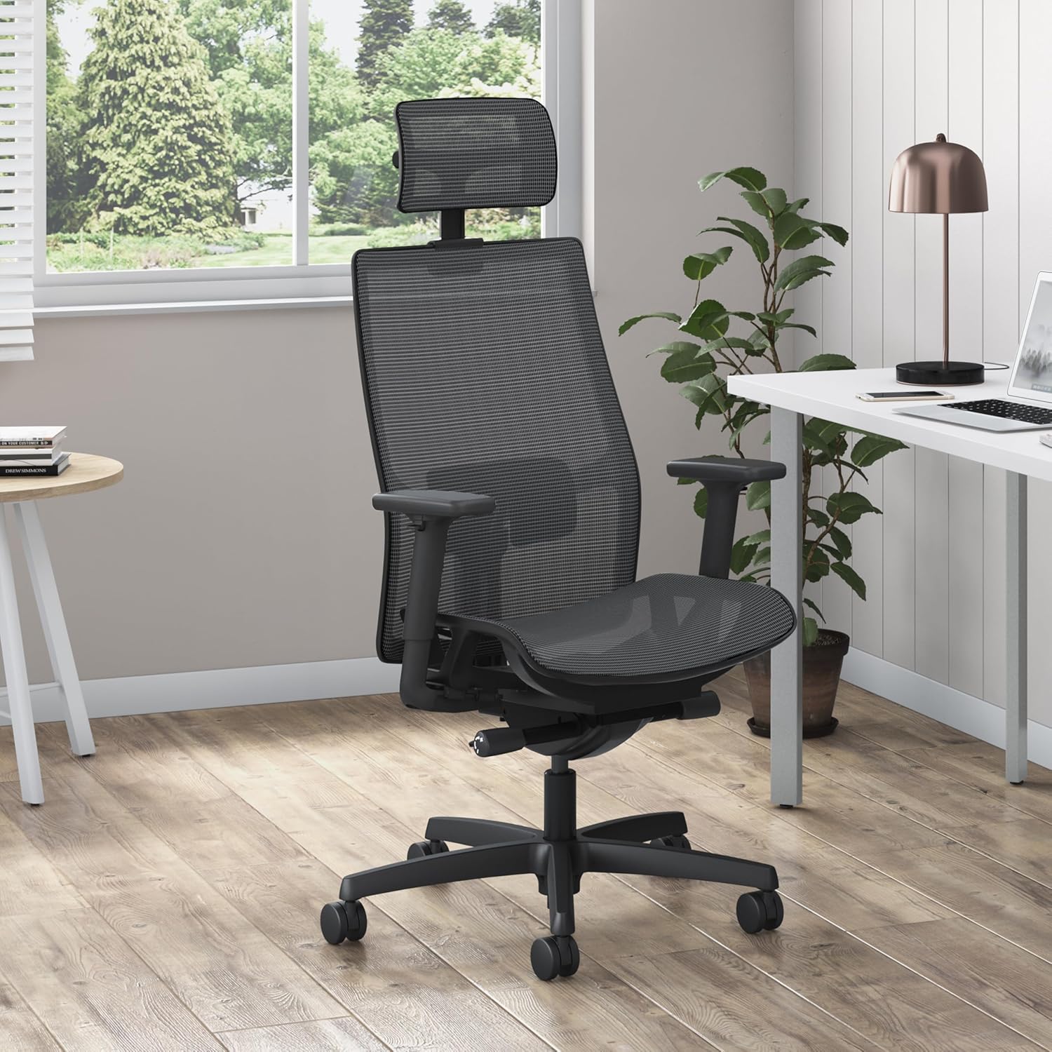 HON Ignition 2.0 Ergonomic Office Chair with Headrest, Adjustable Tilt, Swivel Wheels, Comfy for Long Hours, Home Office Desk Chairs