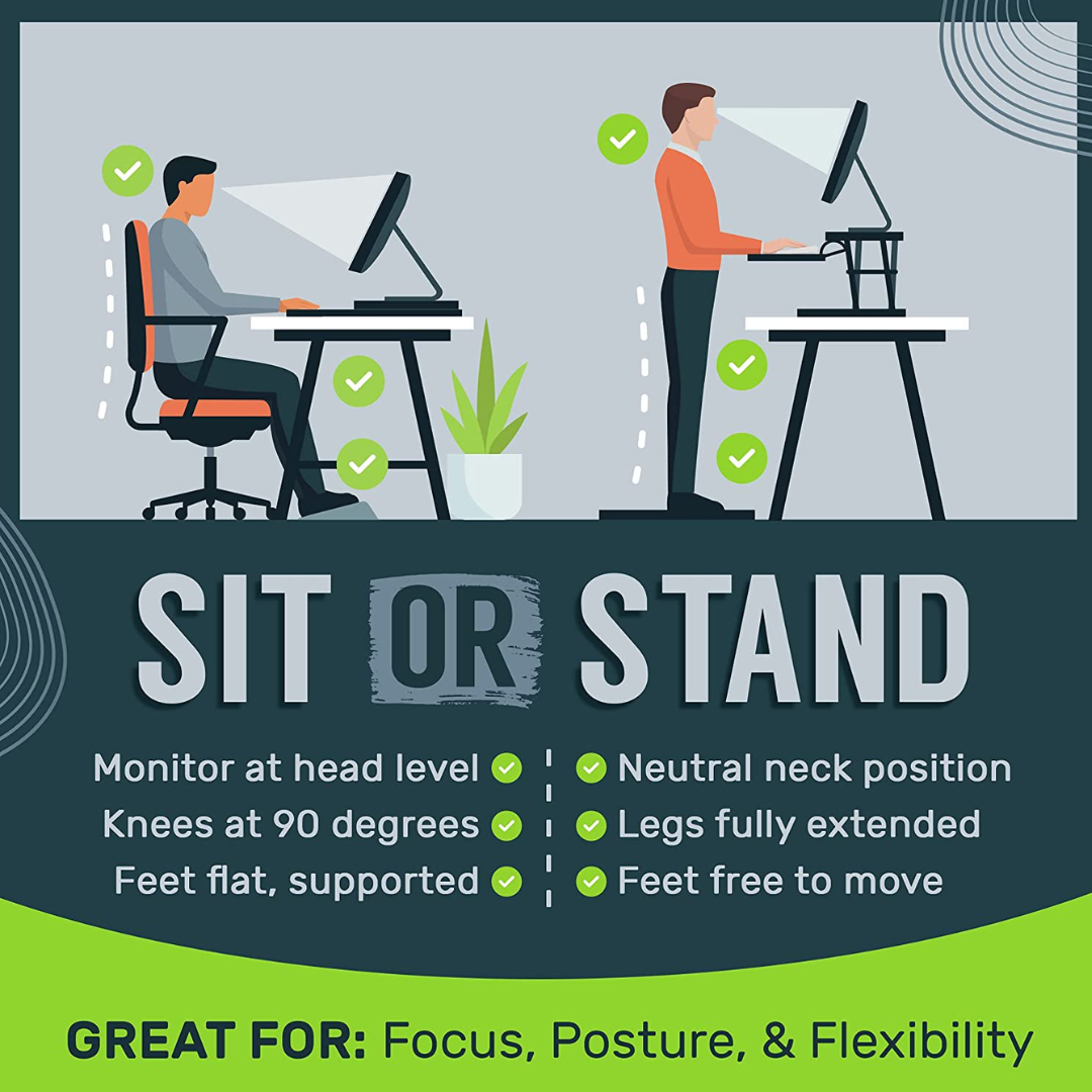 TechOrbits Black Standing 32" Wing Shaped Desktop Converter