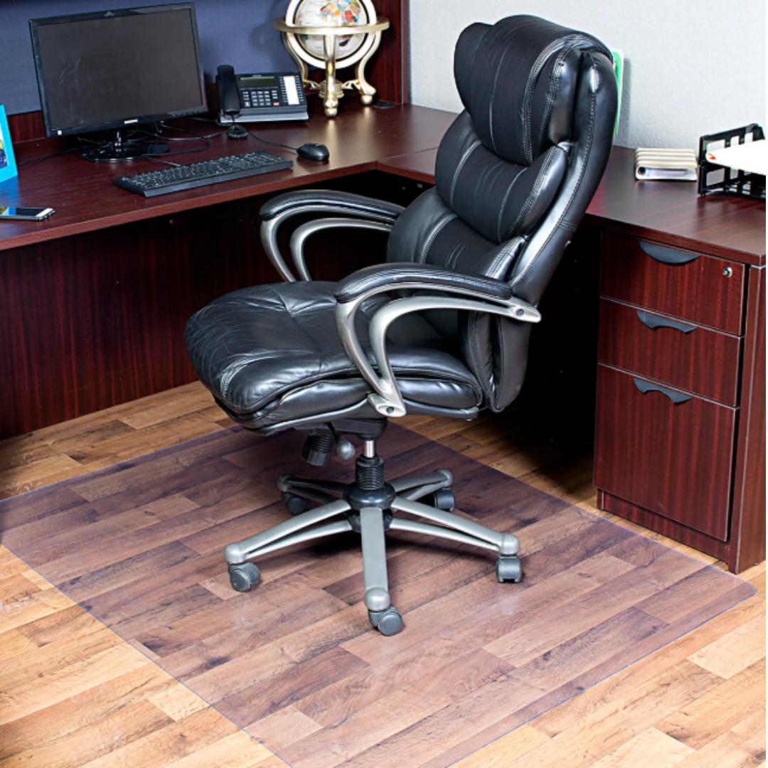 TrafficMaster Clear Chair Mat - 36" x 48" Plastic Indoor Hard Floor Protection