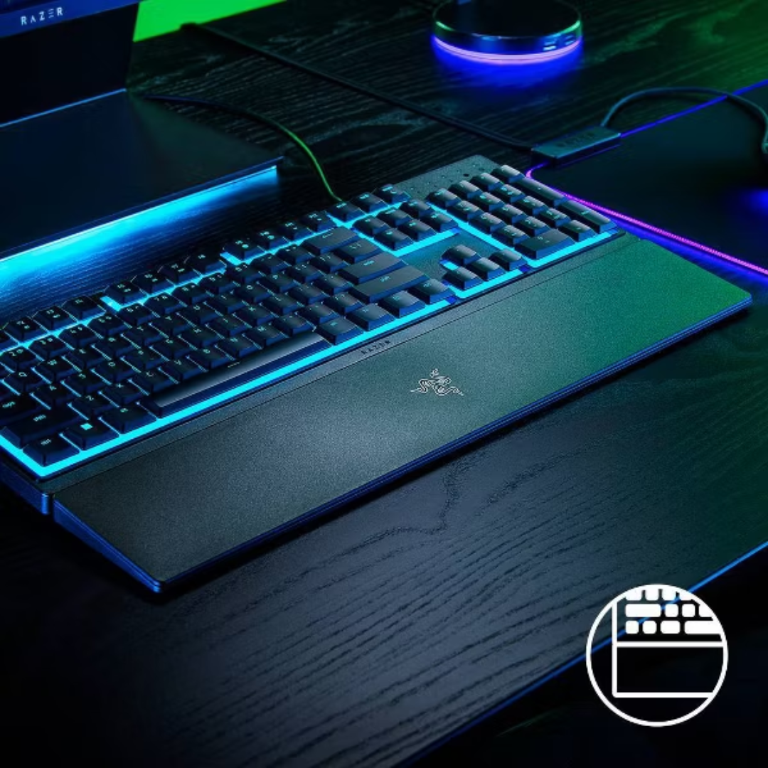 Razer Ornata V3 X Low Profile Gaming Keyboard for PC: Ergonomic USB-A Membrane Keypad