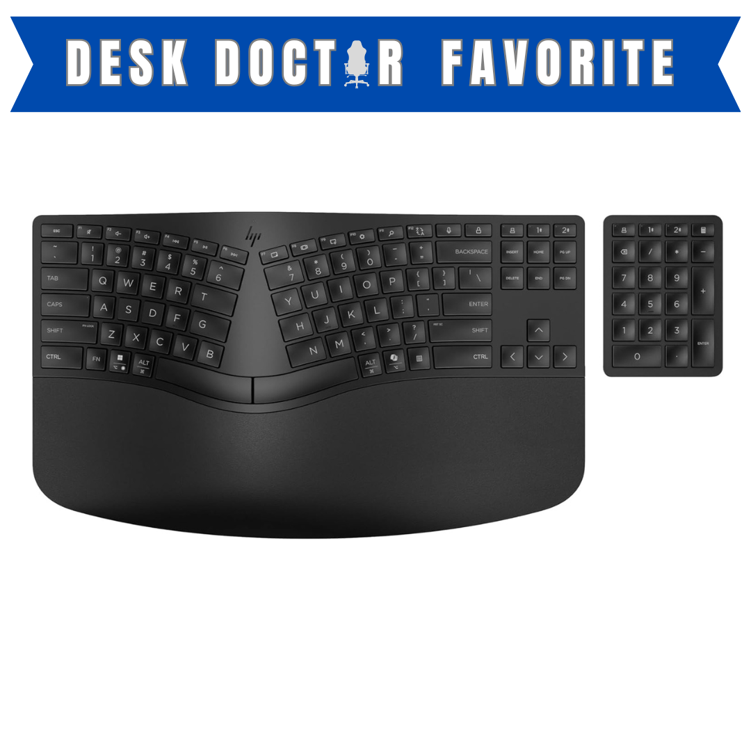 HP 960 Ergonomic Wireless Keyboard with Detached Keypad