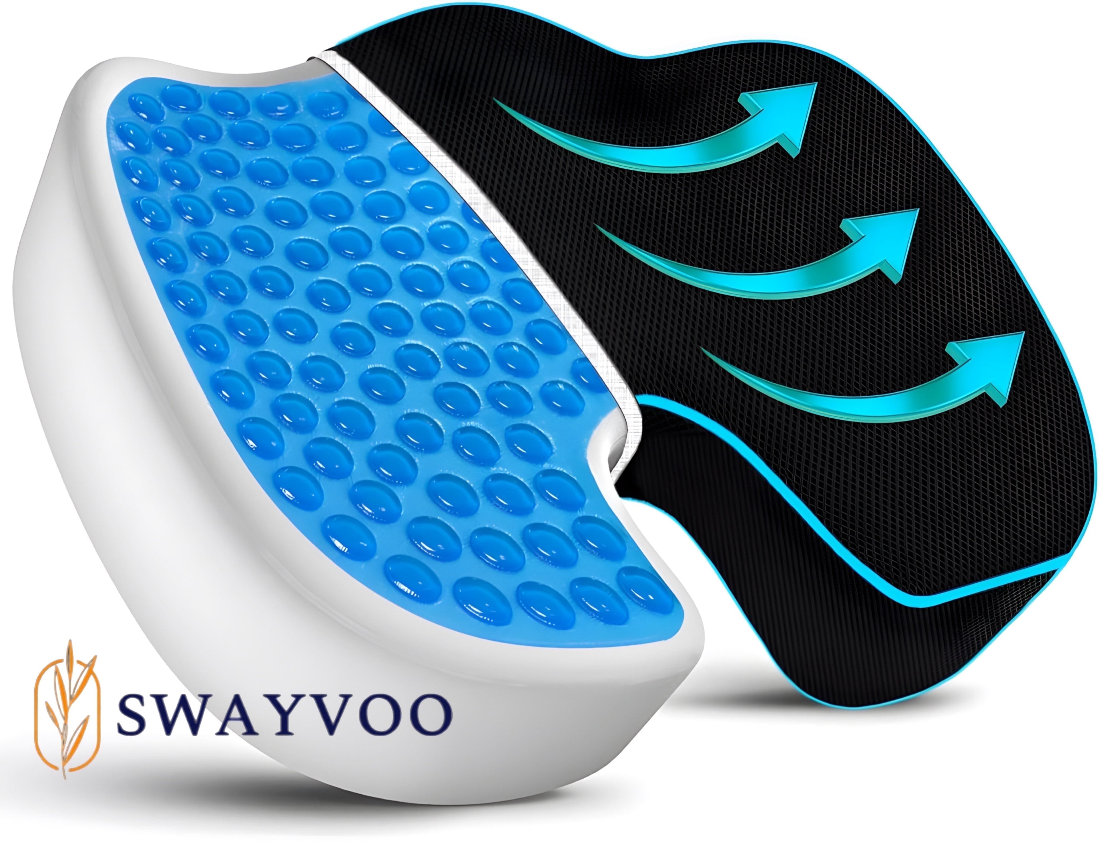 Memory Foam Cushion Gel Seat Cushion Tailbone Pain Relief Cushion – Office Chair Cushion