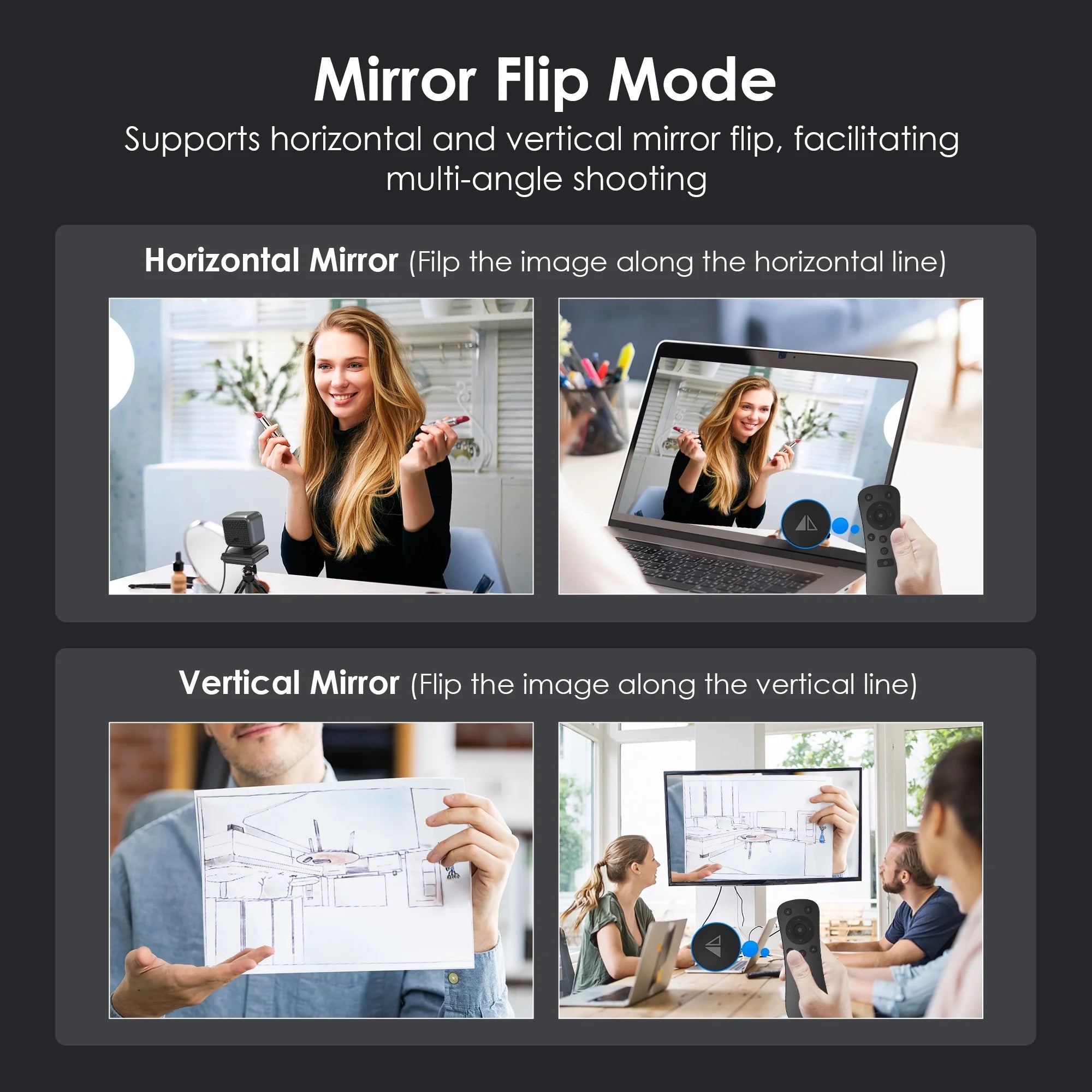 4K EPTZ Webcam with Dual Microphones, Zoom Remote, Precisefocus, USB for PC, Laptop, Switch 2, Conference, Video Streaming
