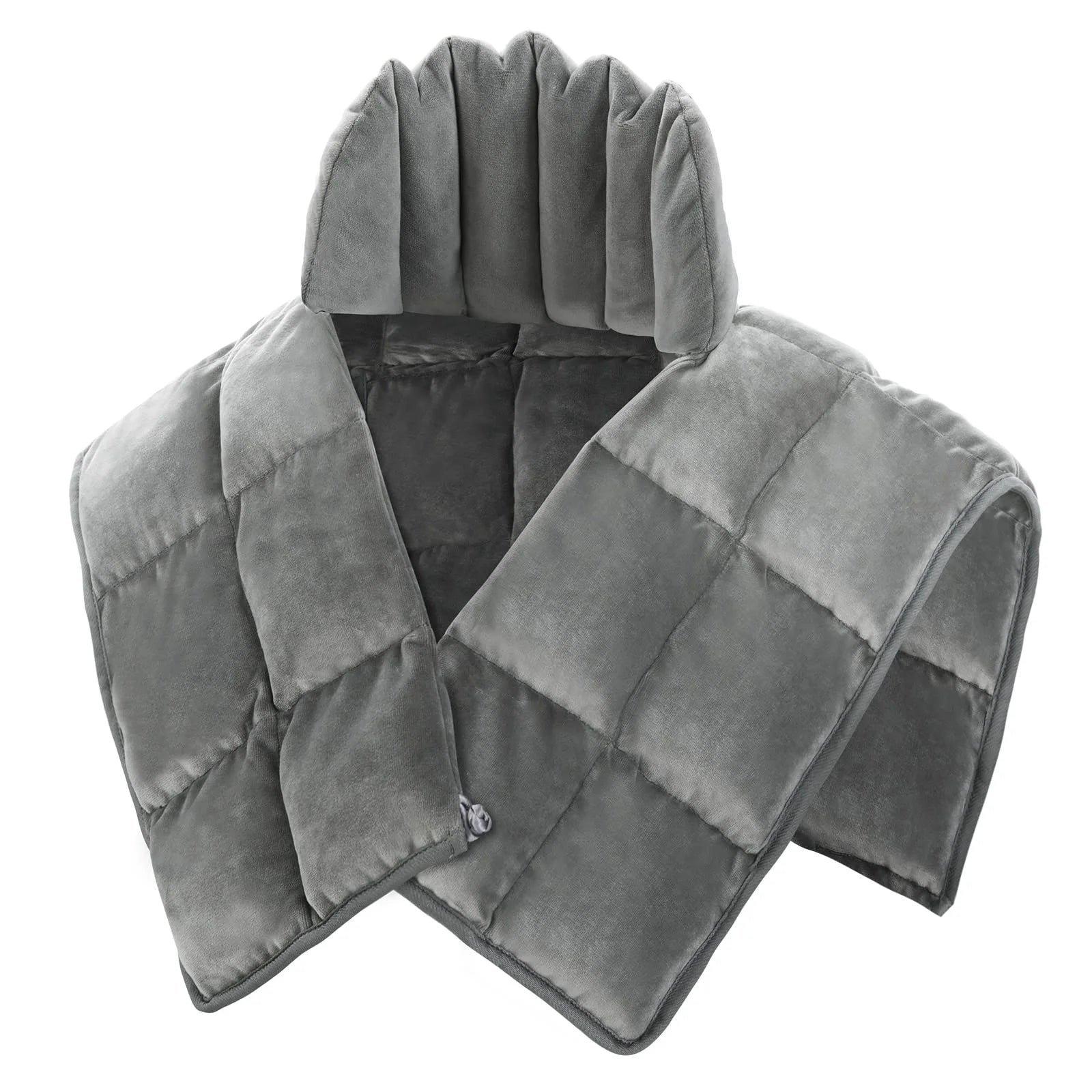 Microwave Heating Pad for Neck, Shoulders & Back with Herbal Aromatherapy, Hot & Cold Compress, Grey Gift for Mother, Wife, Daughter, Girl Friend