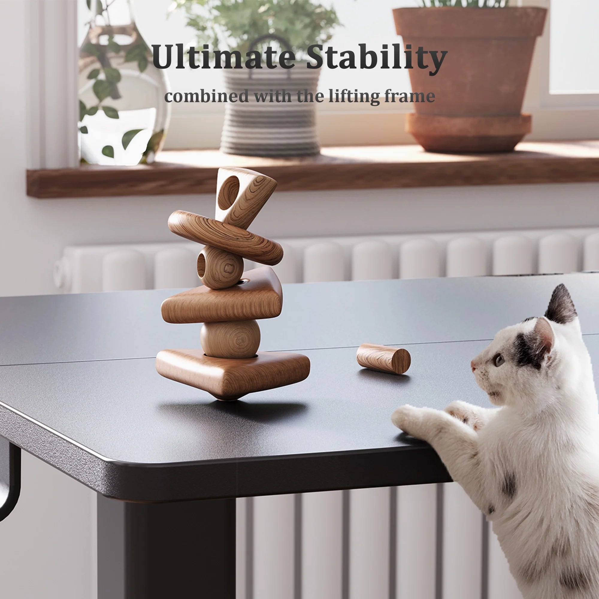 Electric Standing Desk, Adjustable Height Stand up Desk, 55X24 Inches Sit to Stand Home Office Computer Desk with Splice Board, Black Frame/Black Top