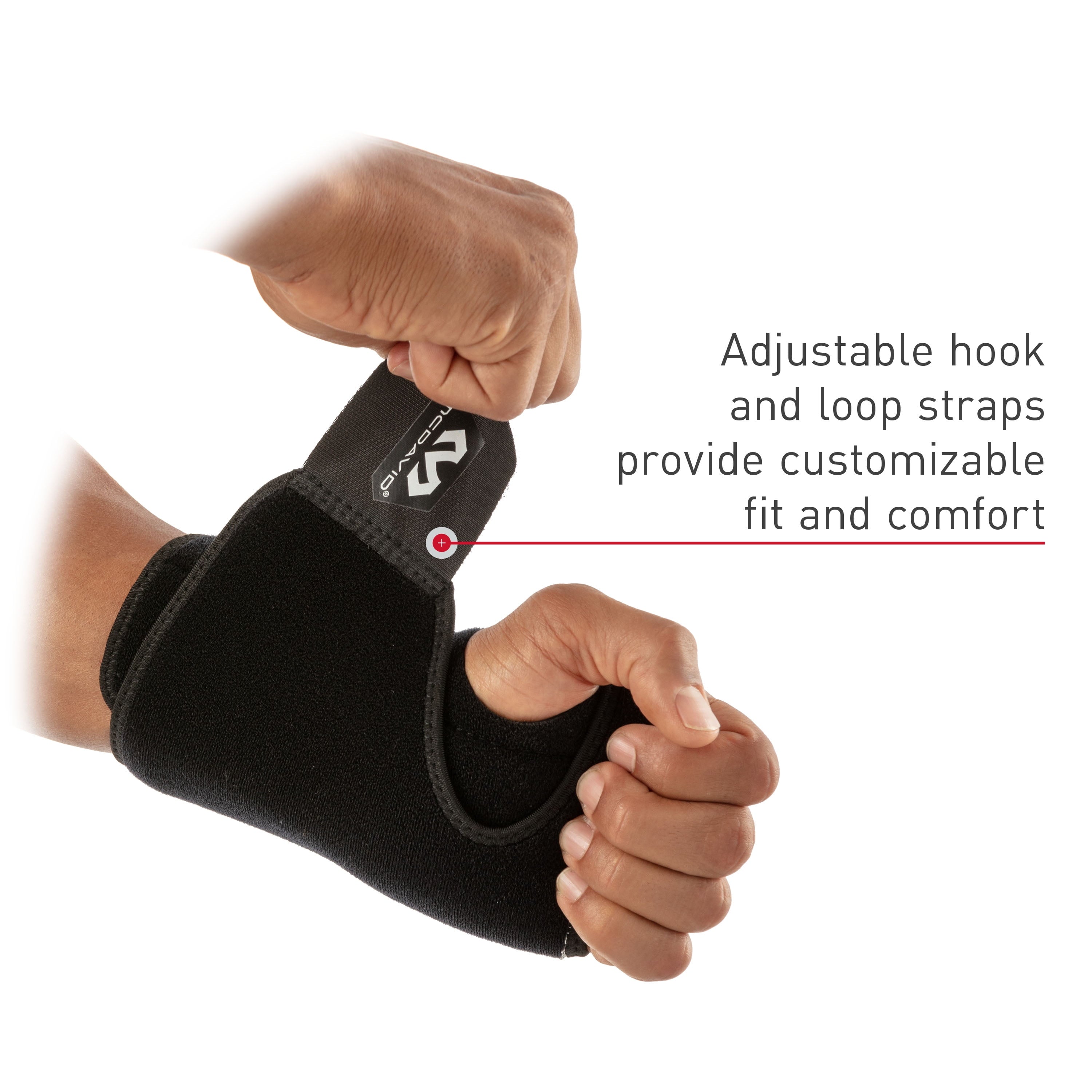 Sport Wrist Brace, Black, Adjustable, One Size Fits Most