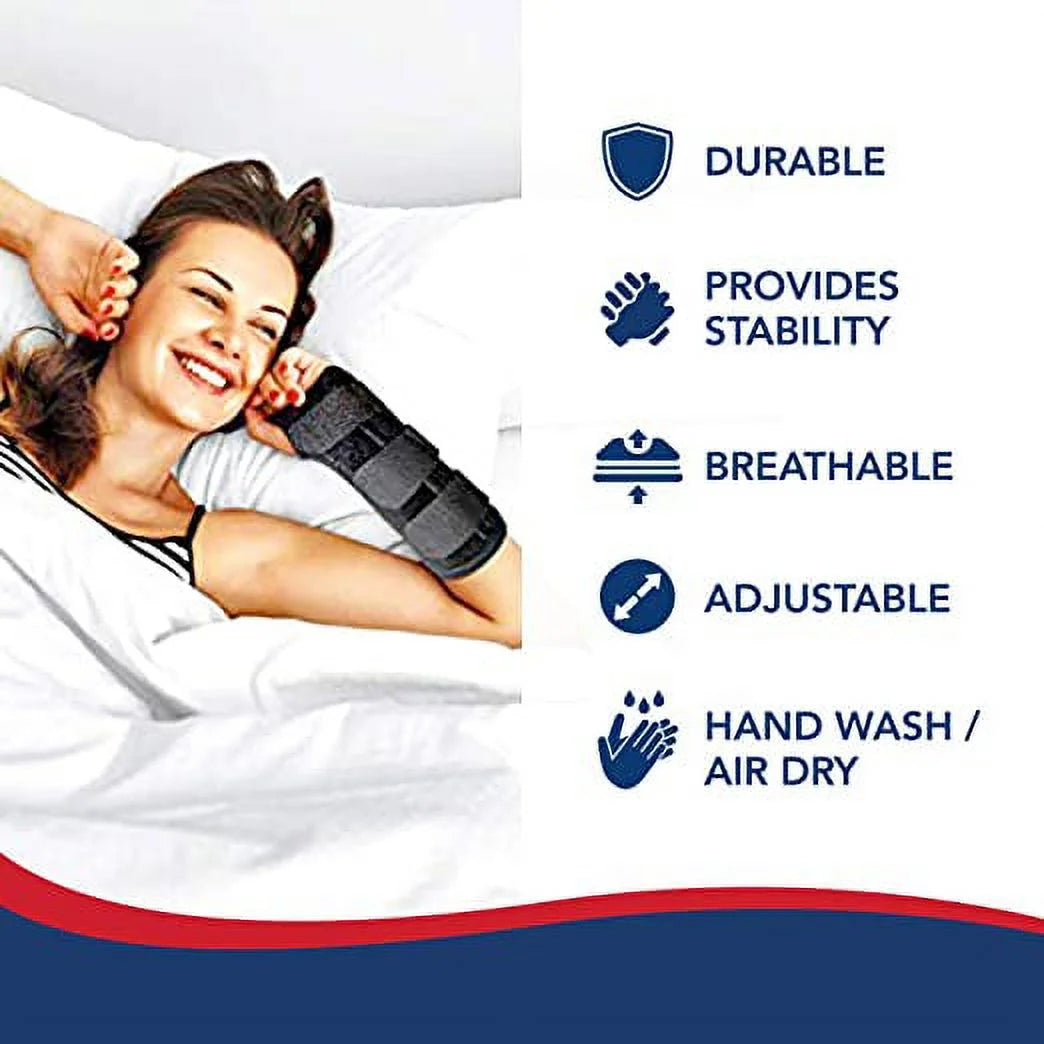 Wrist Wrap – Doctor-Developed Adjustable Support with FDA Device & Handbook (Left Hand)