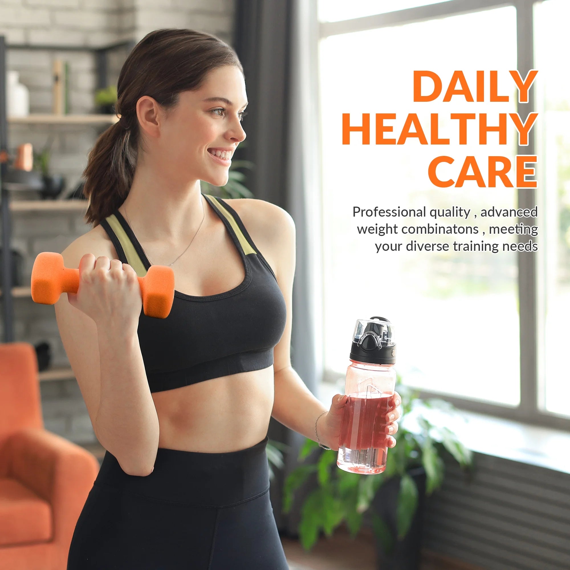 Dumbbell Set with Stand (3Lbs, 5Lbs, 8Lbs Set)