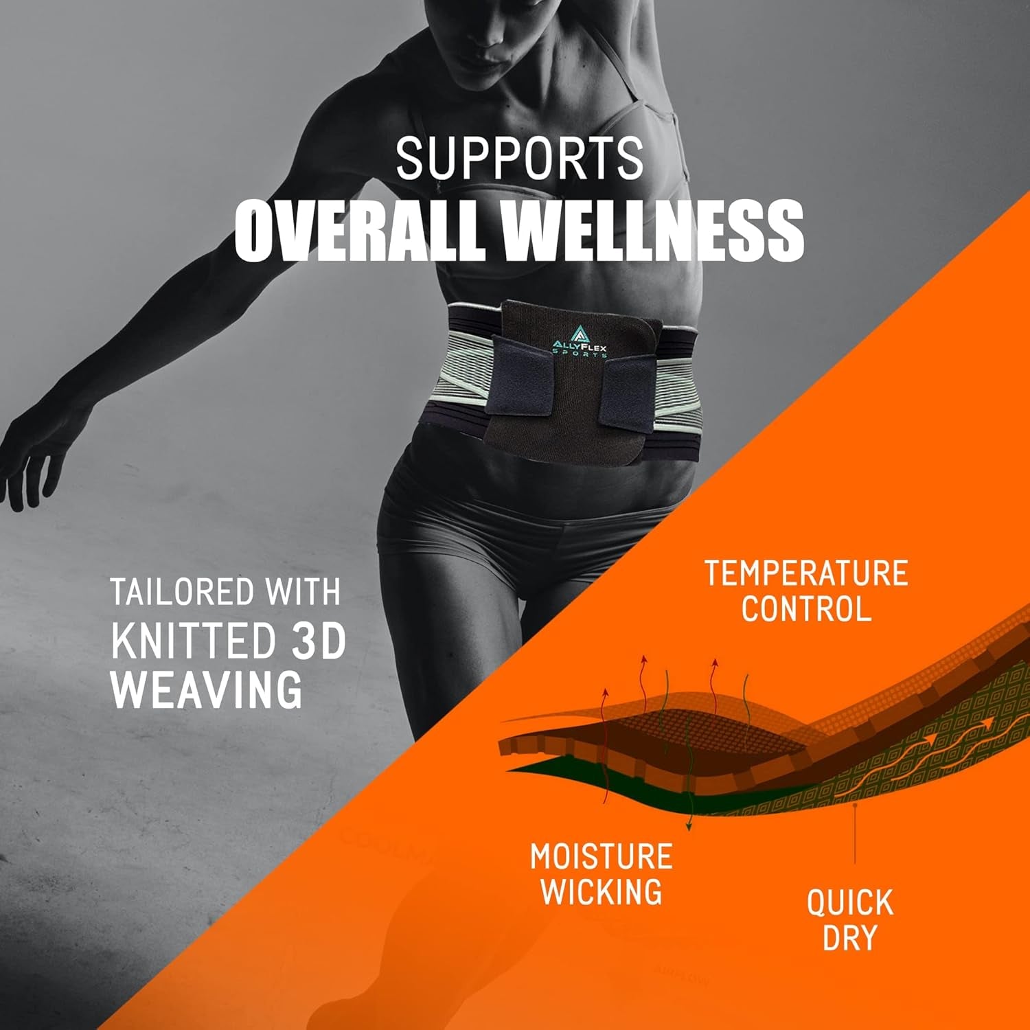 ® - Large Back Brace for Women & Men Lower Back Pain Relief Brace, Slim-Fit Lumbar Support Belt, Compression Back Support Brace, 47.5 Inches, X-Large/Xxlarge