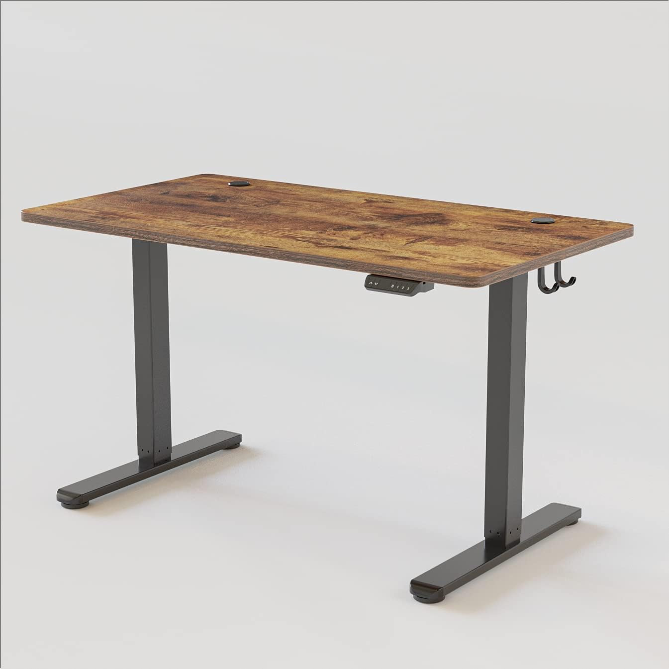 48'' Electric Standing Desk,Adjustable Height Stand up Desk,Sit Stand Home Office Desk, Rustic Brown Top