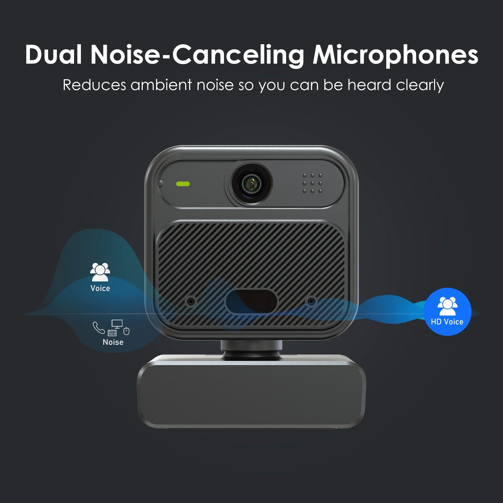 4K EPTZ Webcam with Dual Microphones, Zoom Remote, Precisefocus, USB for PC, Laptop, Switch 2, Conference, Video Streaming