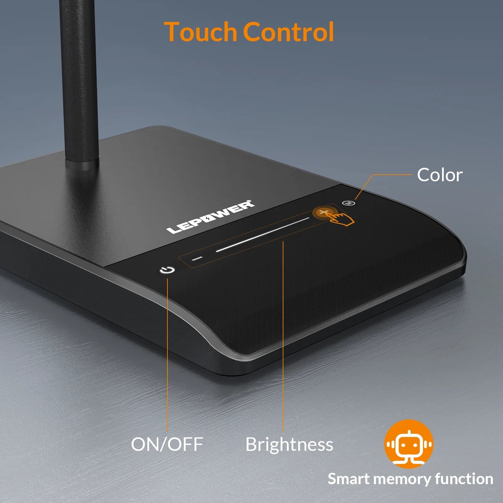 LED Desk Lamp, 800LM LED Touch Desk Lamp for Home Office, 12W 50 Lighting Modes Eye-Caring Reading Lamp Gooseneck Lamp