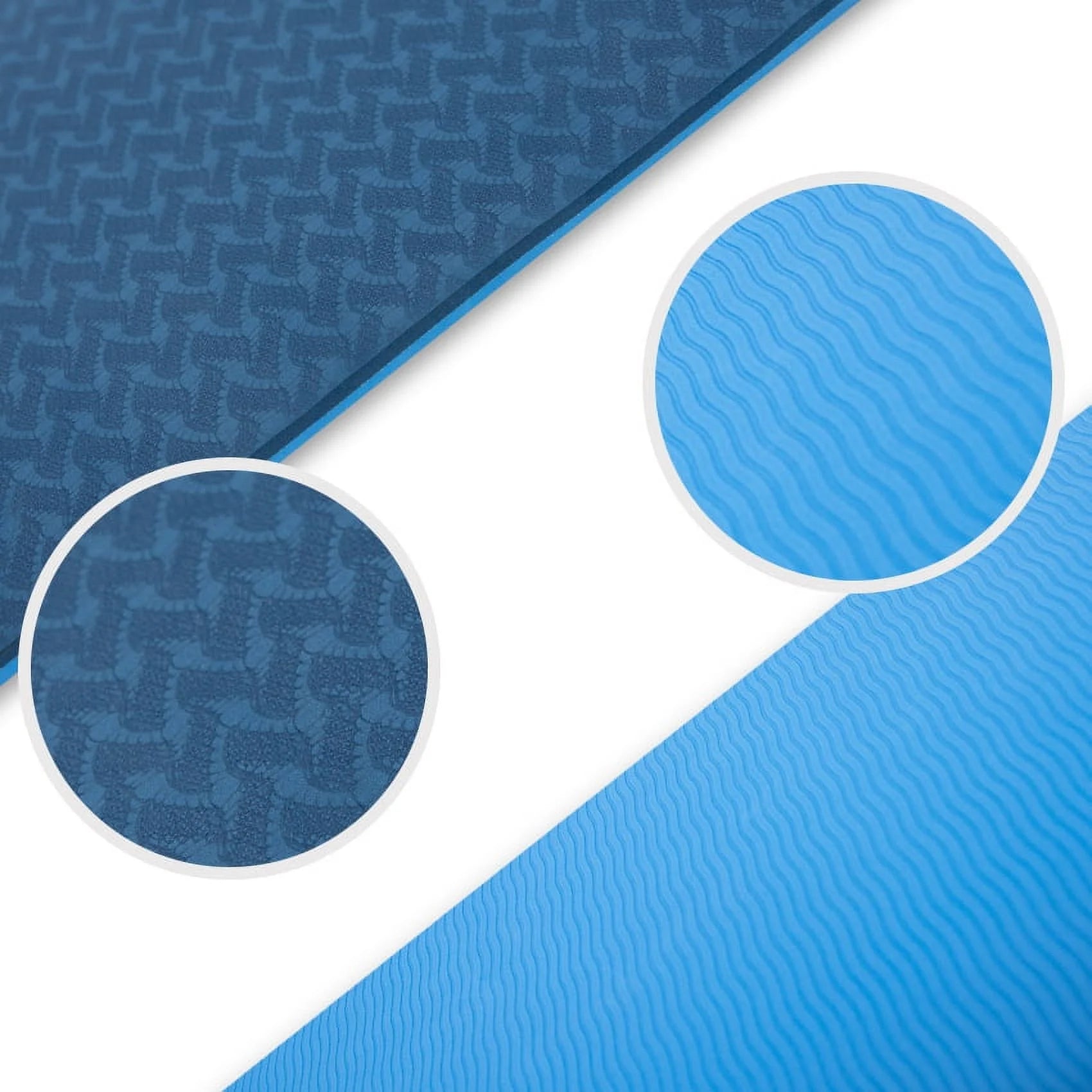 Extra Thick Yoga Mat 24"X72"X0.24" Thickness 6Mm -Eco Friendly Material- with High Density Anti-Tear Exercise Bolster