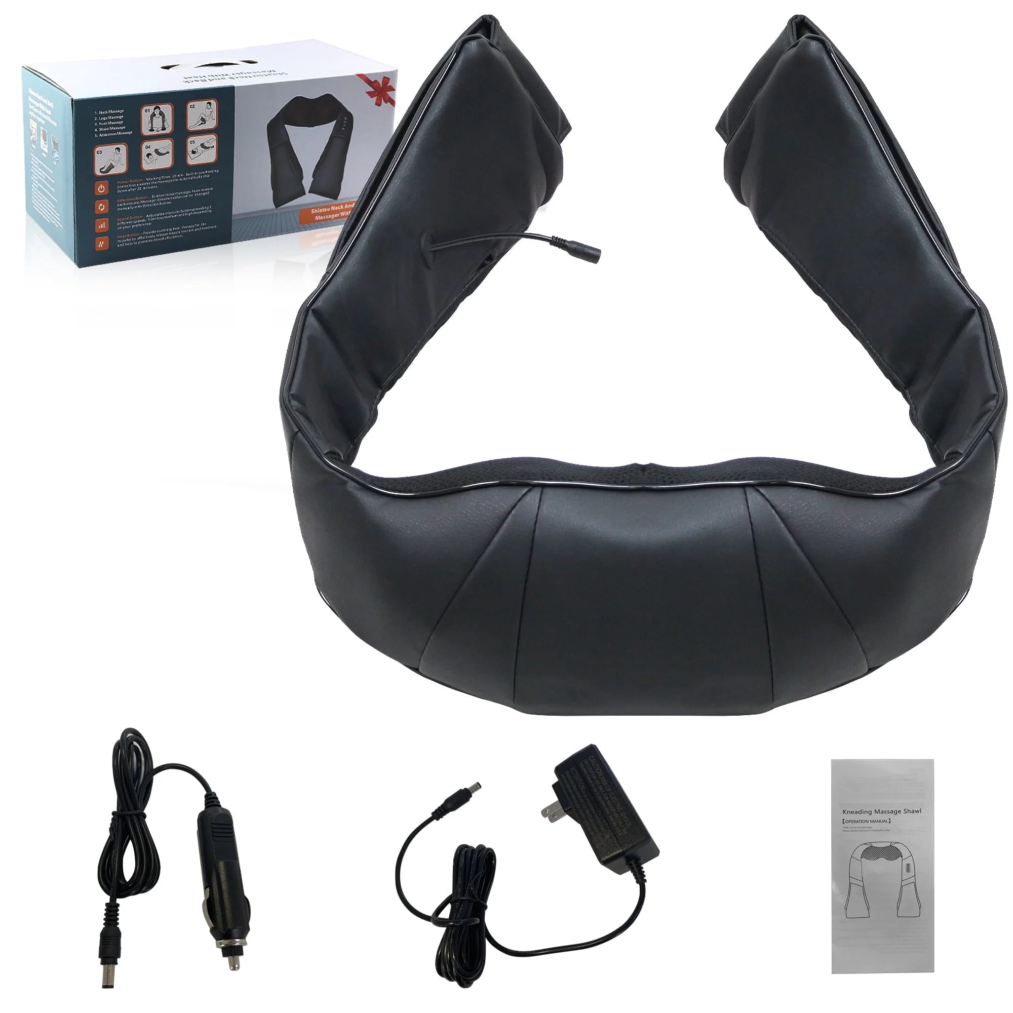 Back and Neck Massager with Heat, Shiatsu Massager Deep Tissue Kneading Massage for Muscle Relax, Office Car Home Use