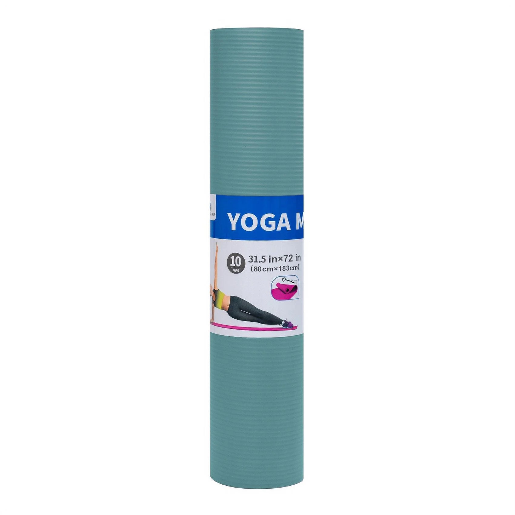 Extra Thick Yoga Mat 31.5"X72"X0.39" Thickness 9Mm -Eco Friendly Material- with High Density Anti-Tear Exercise Bolster