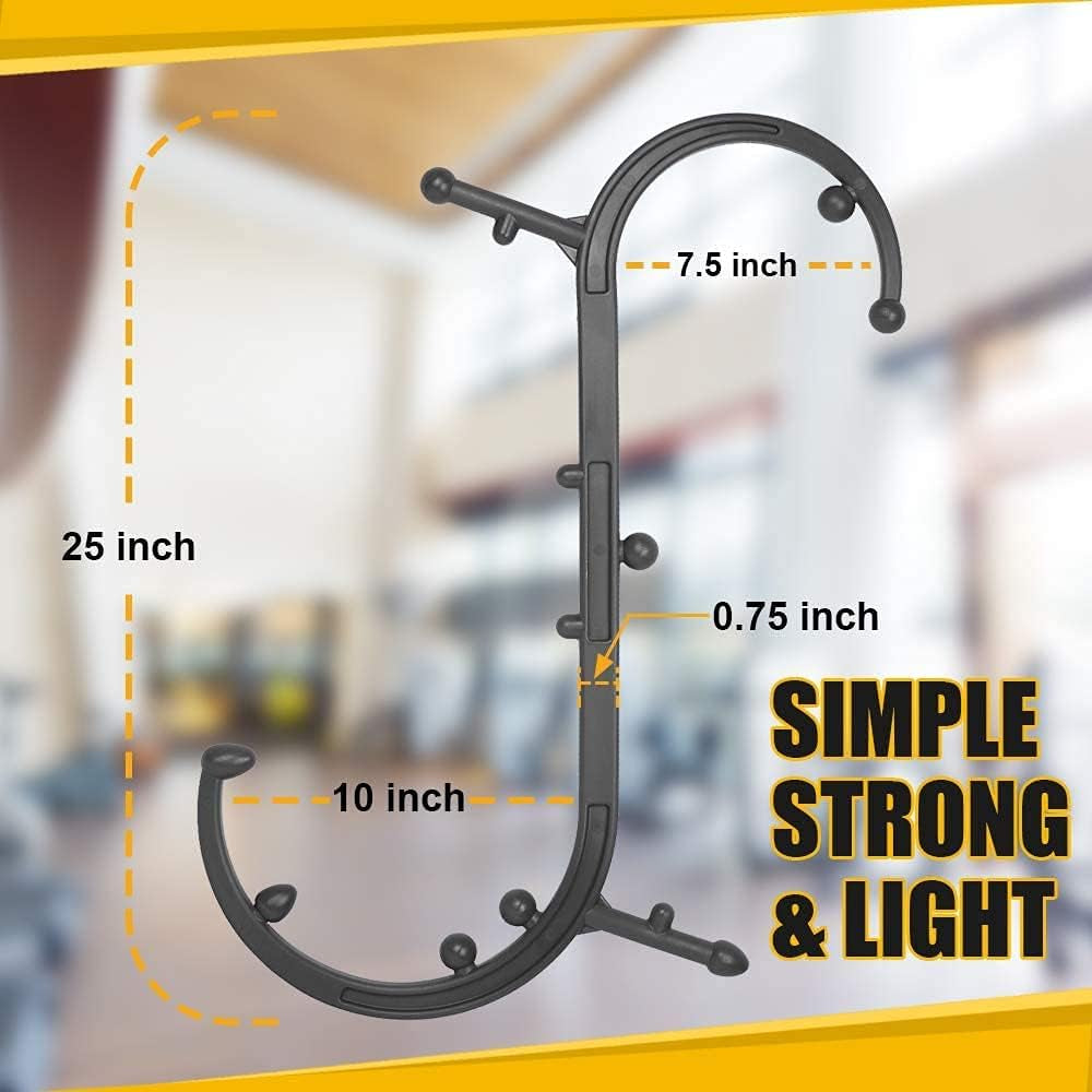 Trigger Point Massager for Neck and Back, Handheld Manual Self Massage Tool, Lower Back and Shoulder Massager, Myofascial Release - Deep Muscle Massage