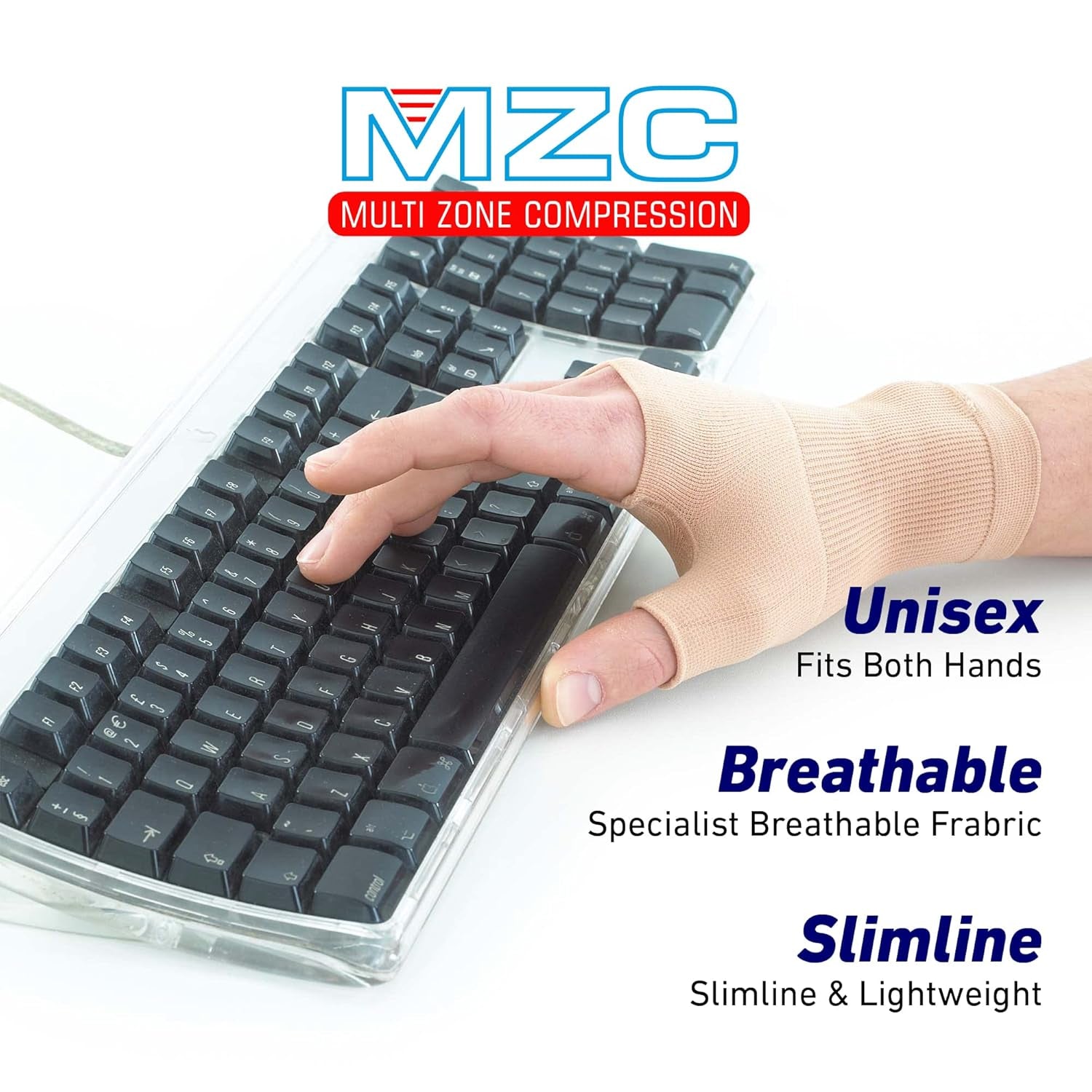 Wrist and Thumb Support for Arthritis, Joint Pain, Tendonitis, Sprain - Wrist Brace Wrist Compression Hand Support - M - Beige