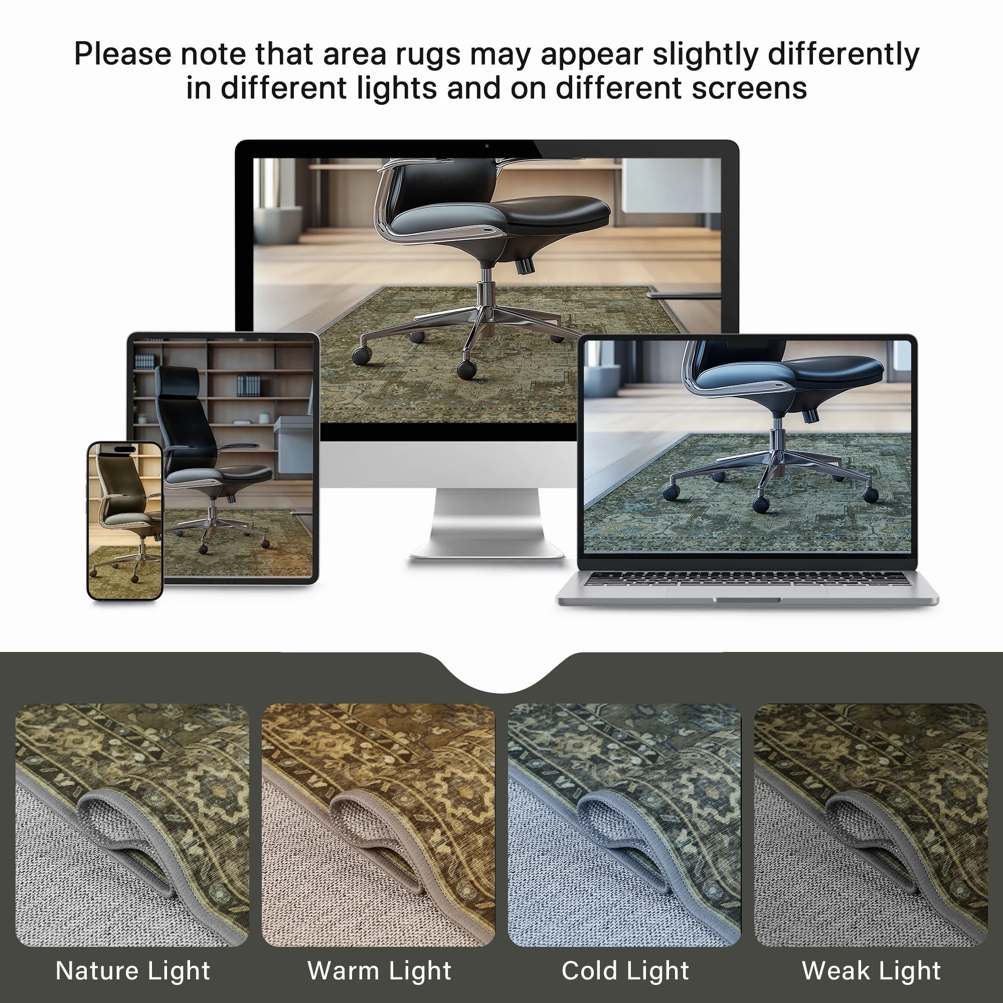 48"X 60" Protective Flooring Office Chair Mat for Hardwood Floor and Tile Floor, Heavy Duty Desk Chair Mat for Carpets, anti Slip Office Floor Mats for Rolling Chairs, Low Pile under Desk Rug