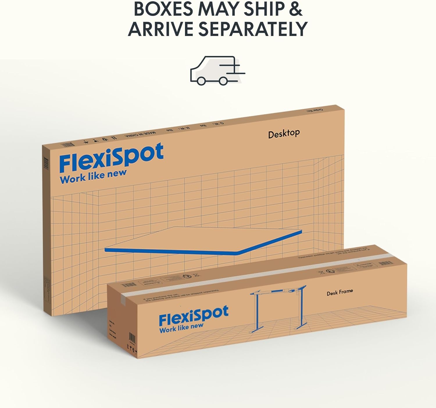 EN1 Whole-Piece Standing Desk 48" X 30" Electric Height Adjustable Stand up Desk Frame W/Automatic Smart Keypad (Black Frame + Maple Top, 2 Packages)