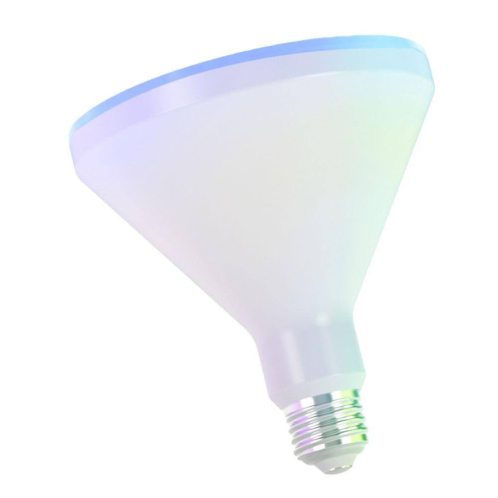 150-Watt Equivalent PAR38 Multi-Color 9000K Wi-Fi LED Light Bulb Works W/Alexa/Hey Google/Homekit Tunable White (4-Pack)