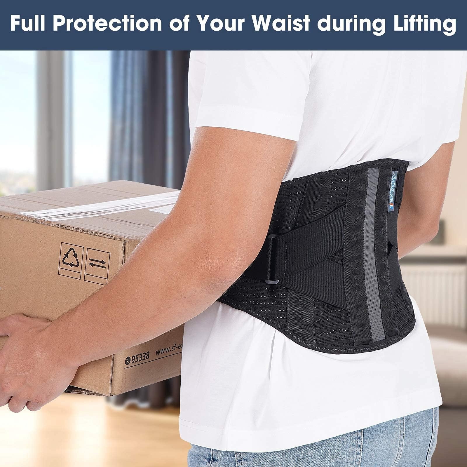 Back Brace for Lower Back Pain Women, Back Support Belt for Men,Back Support Brace for Lifting at Work, Brace for Pain Relief, Herniated Disc, Sciatica, Scoliosis and More (Black,S/M Fit 23