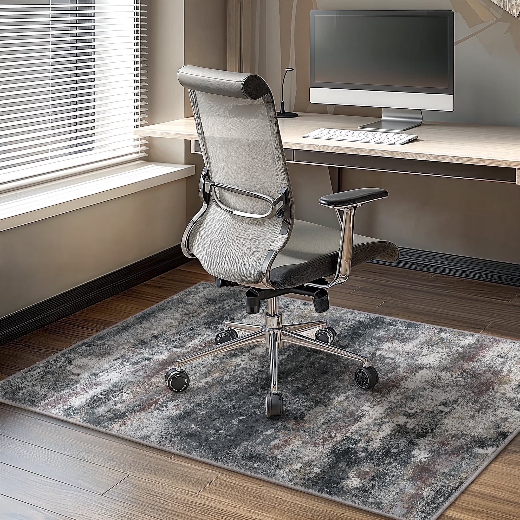 48"X 60" Protective Flooring Office Chair Mat for Hardwood Floor and Tile Floor, Heavy Duty Desk Chair Mat for Carpets, anti Slip Office Floor Mats for Rolling Chairs, Low Pile under Desk Rug