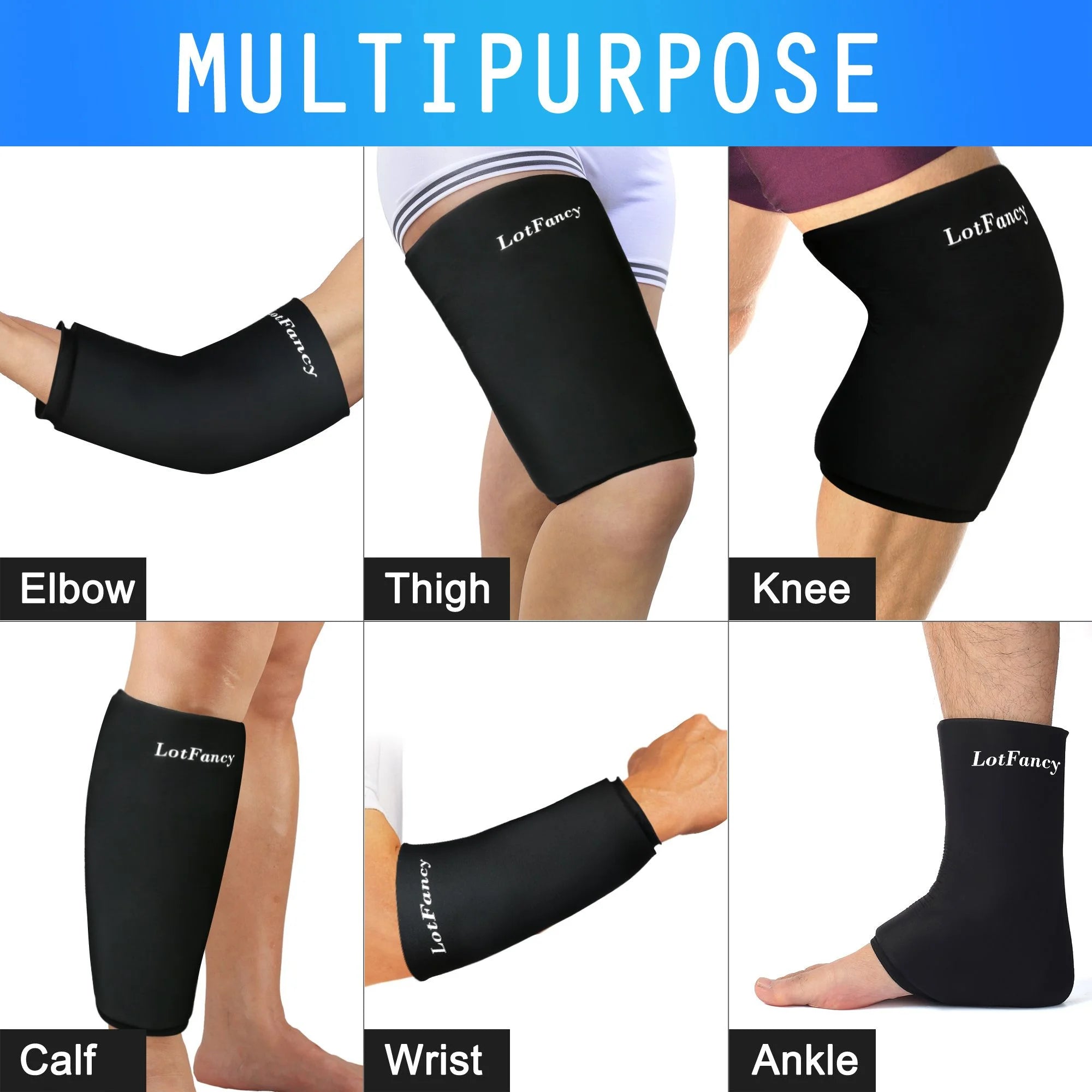 Athletic Compression Sleeve, XL, Hot & Cold Therapy, Black
