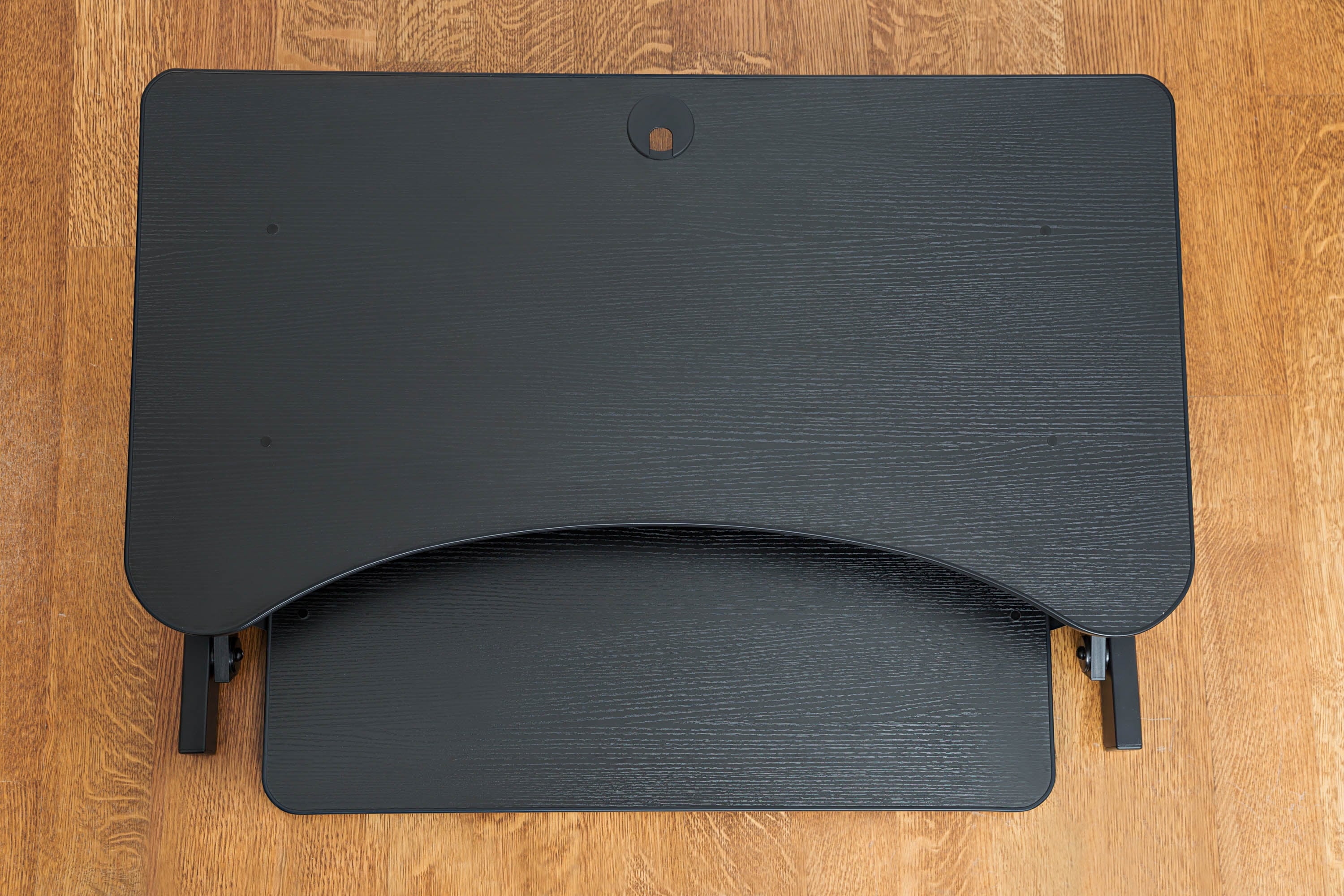 37.5" Deluxe Height Adjustable Standing Desk Converter with Dual Monitor Mount BUNDLE | Quick Sit Stand up Computer Workstation Riser | Large Retractable Keyboard Tray | Black (R DADRB-DM2)