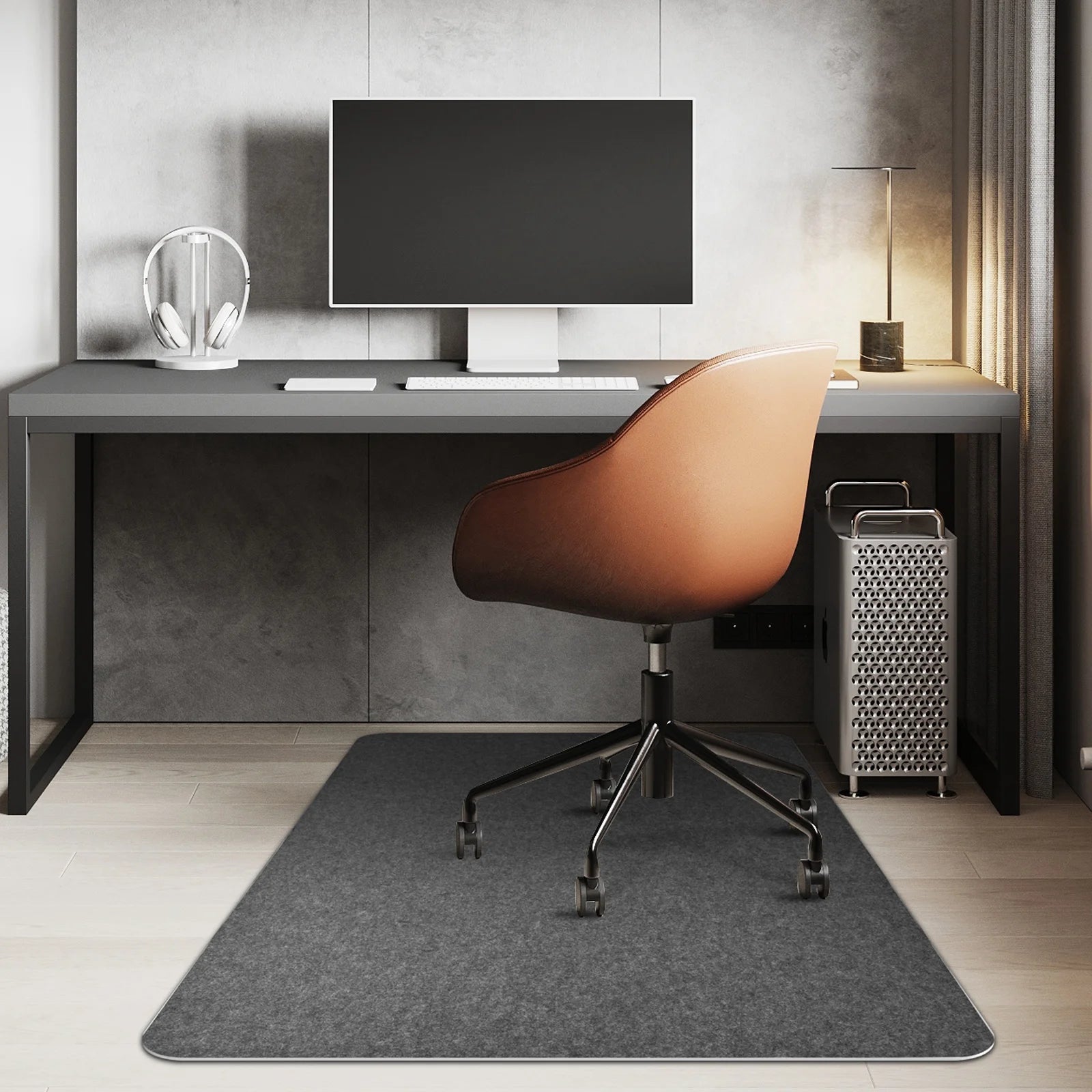 Chair Mat for Hardwood Floor,55" X 35"Office Chair Mats,Floor Protector for Desk Chair,Dark Grey